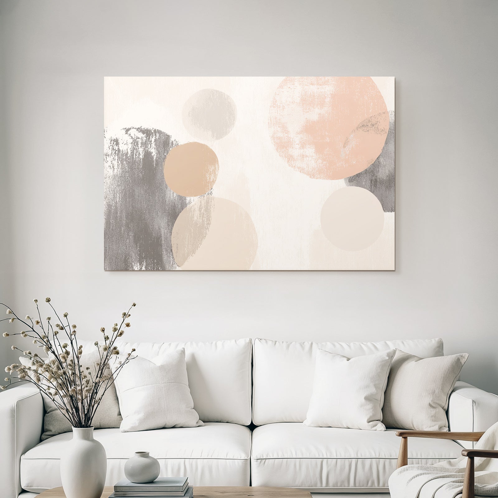 Abstract design circles on textured background