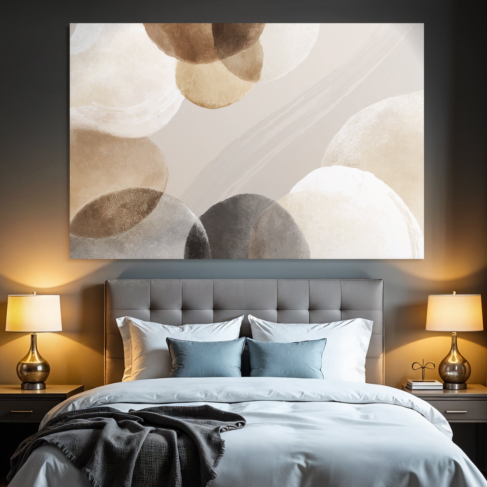 Abstract design with soft circular shapes in muted tones