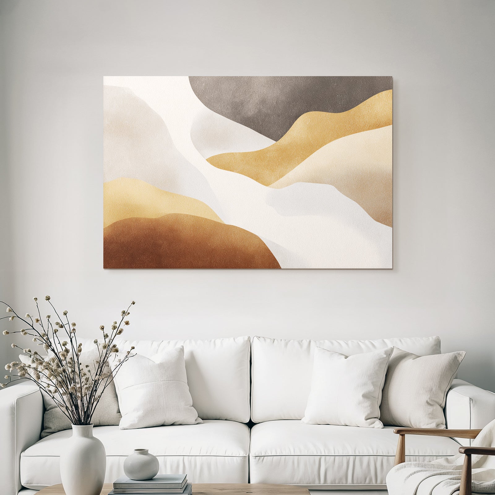 Abstract design Organic shapes Earth tones Brown Beige Gray