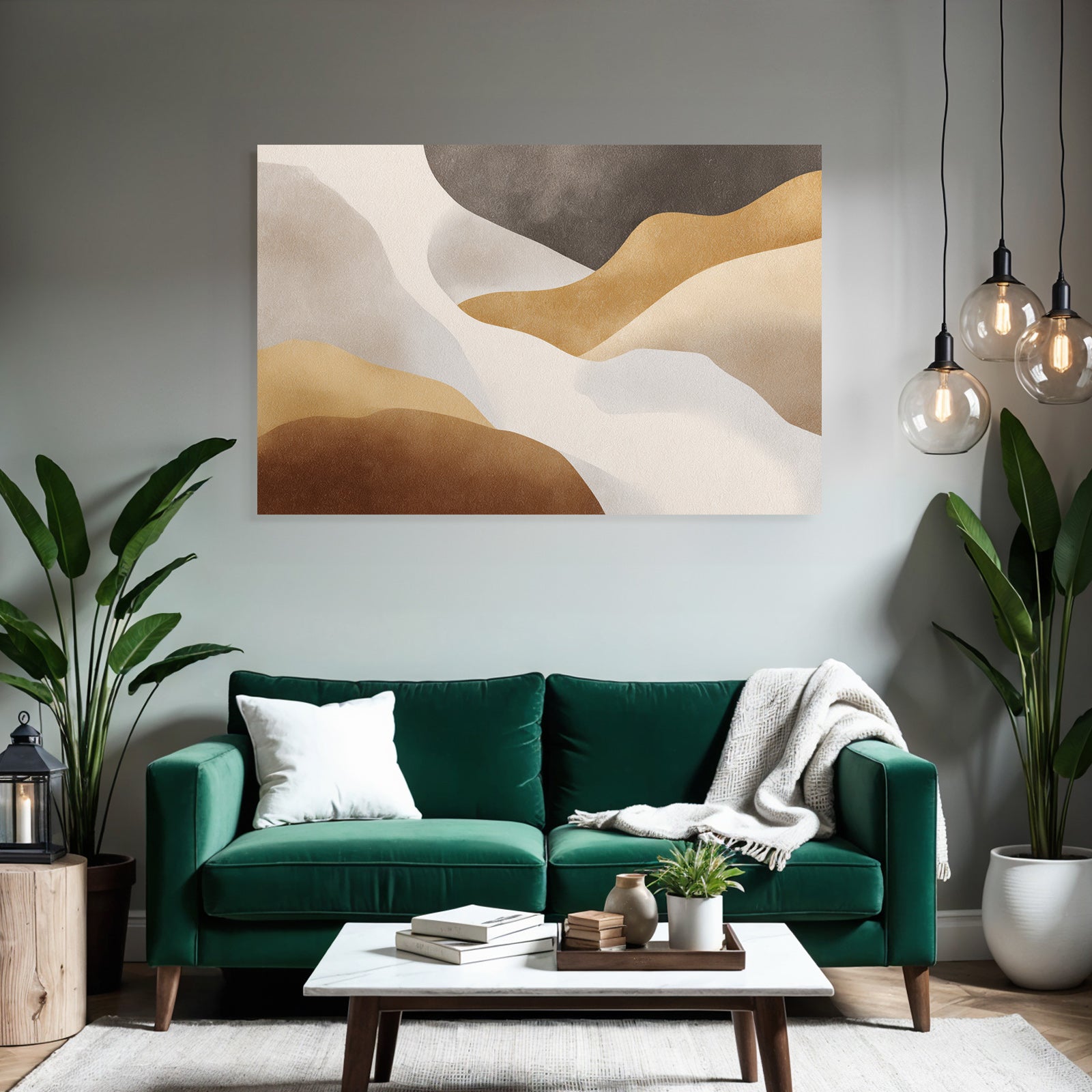 Abstract design Organic shapes Earth tones Brown Beige Gray