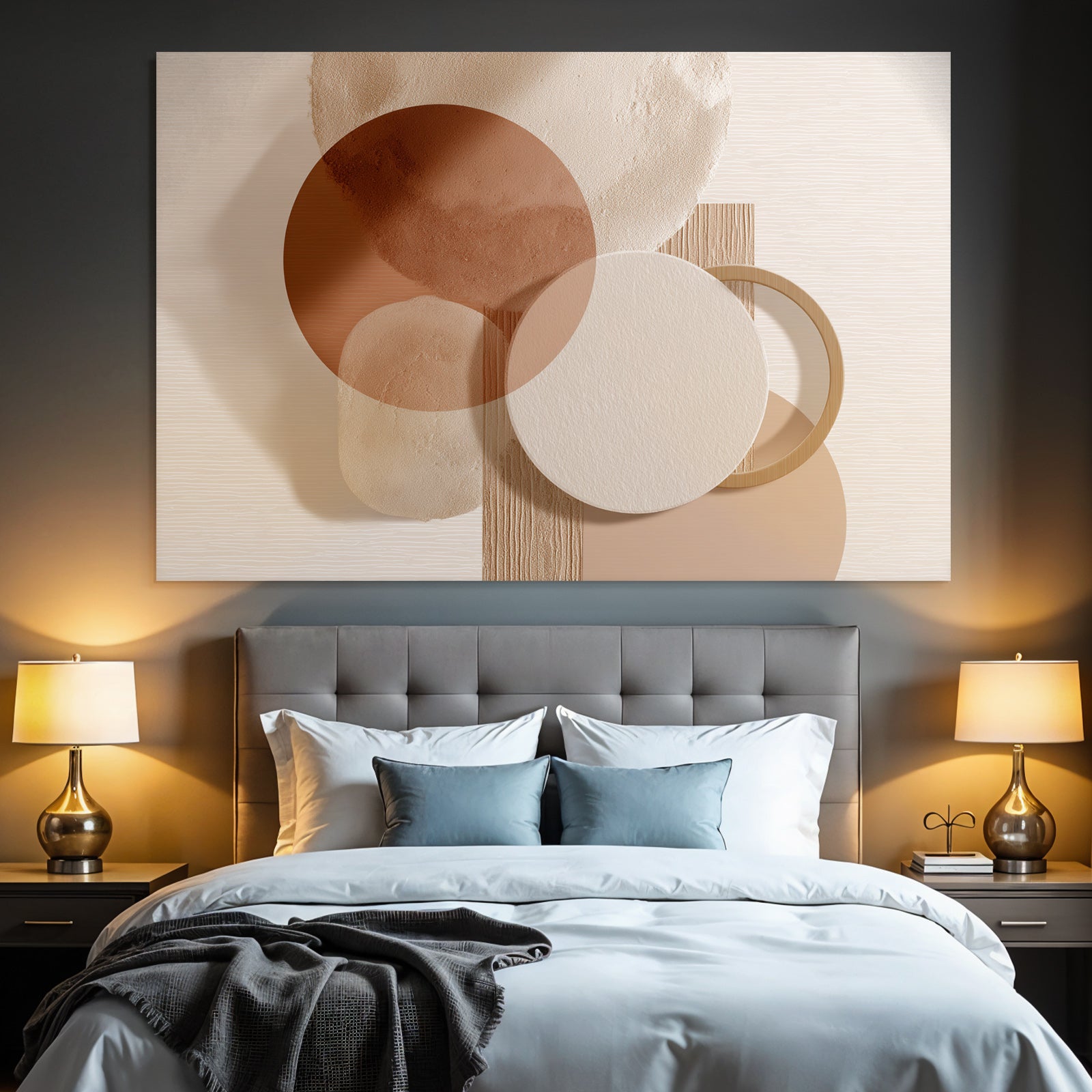 Abstract Design Overlapping Circles Earth Tones