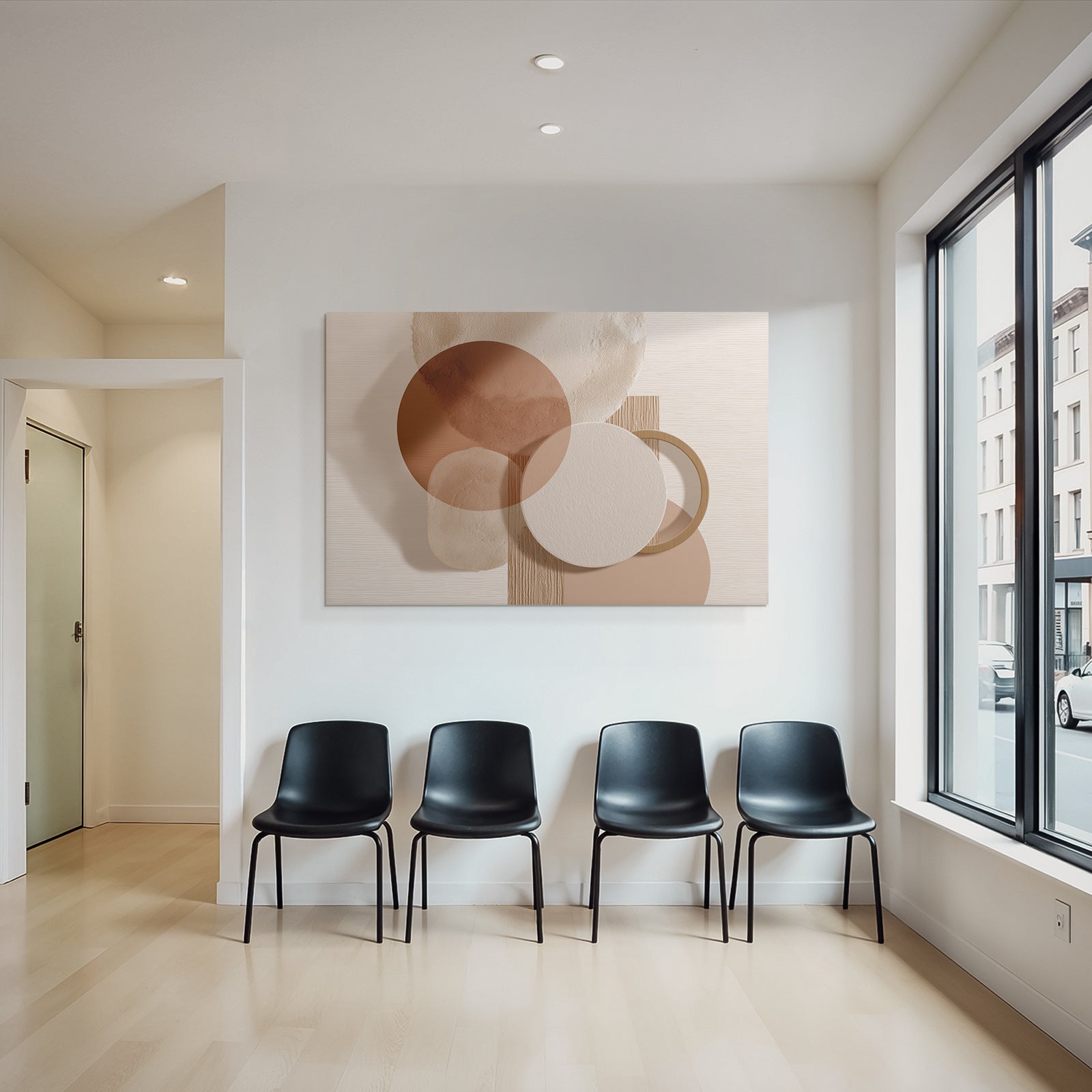 Abstract Design Overlapping Circles Earth Tones
