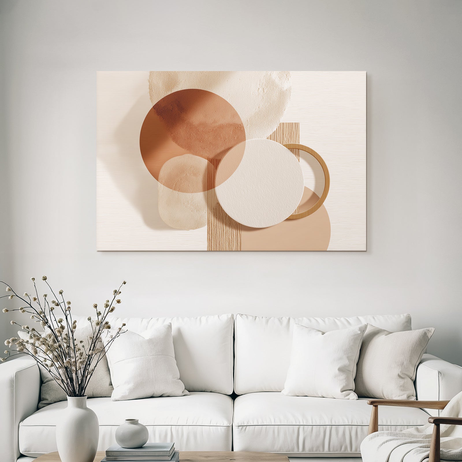 Abstract Design Overlapping Circles Earth Tones