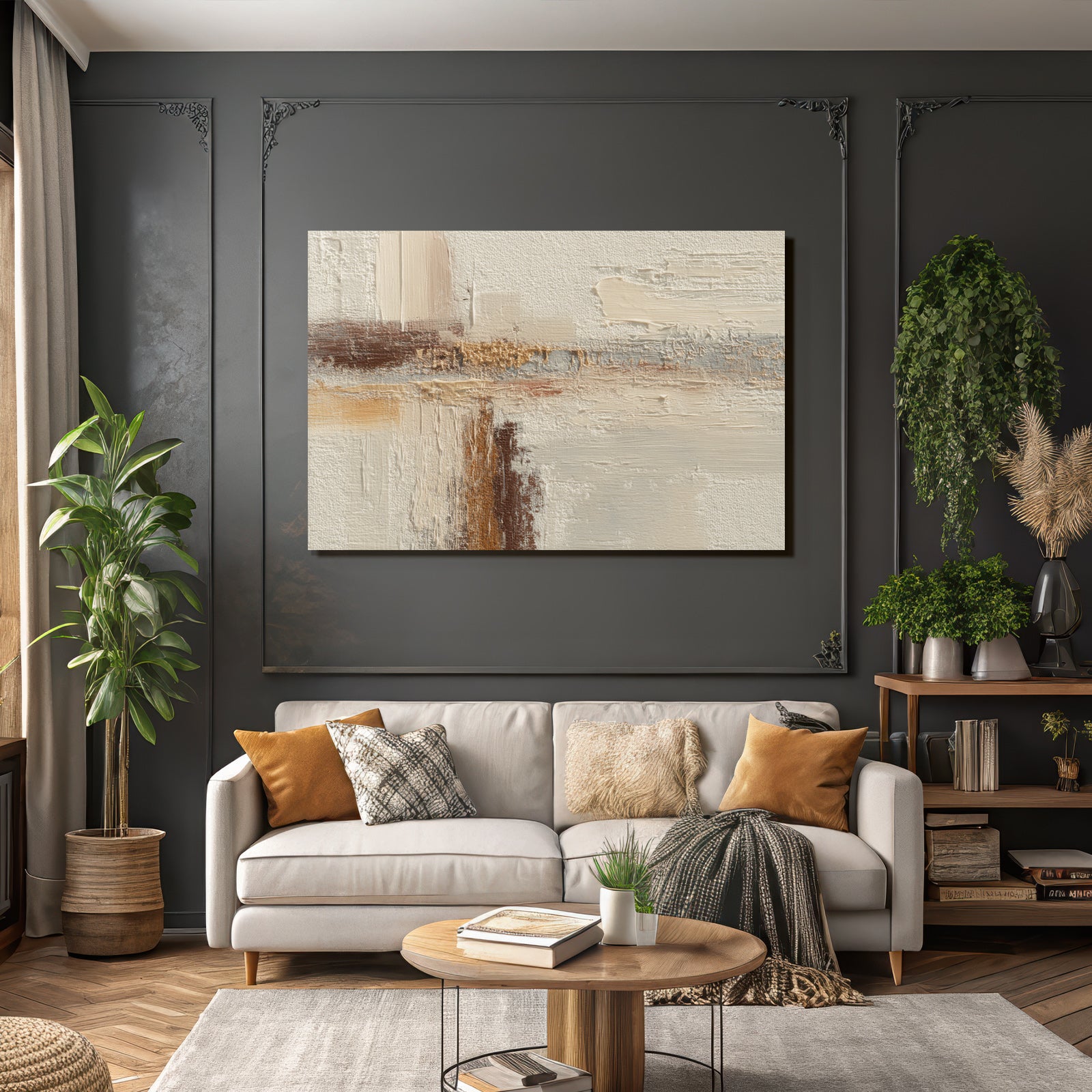 Abstract painting with a bright color scheme and minimalist aesthetic