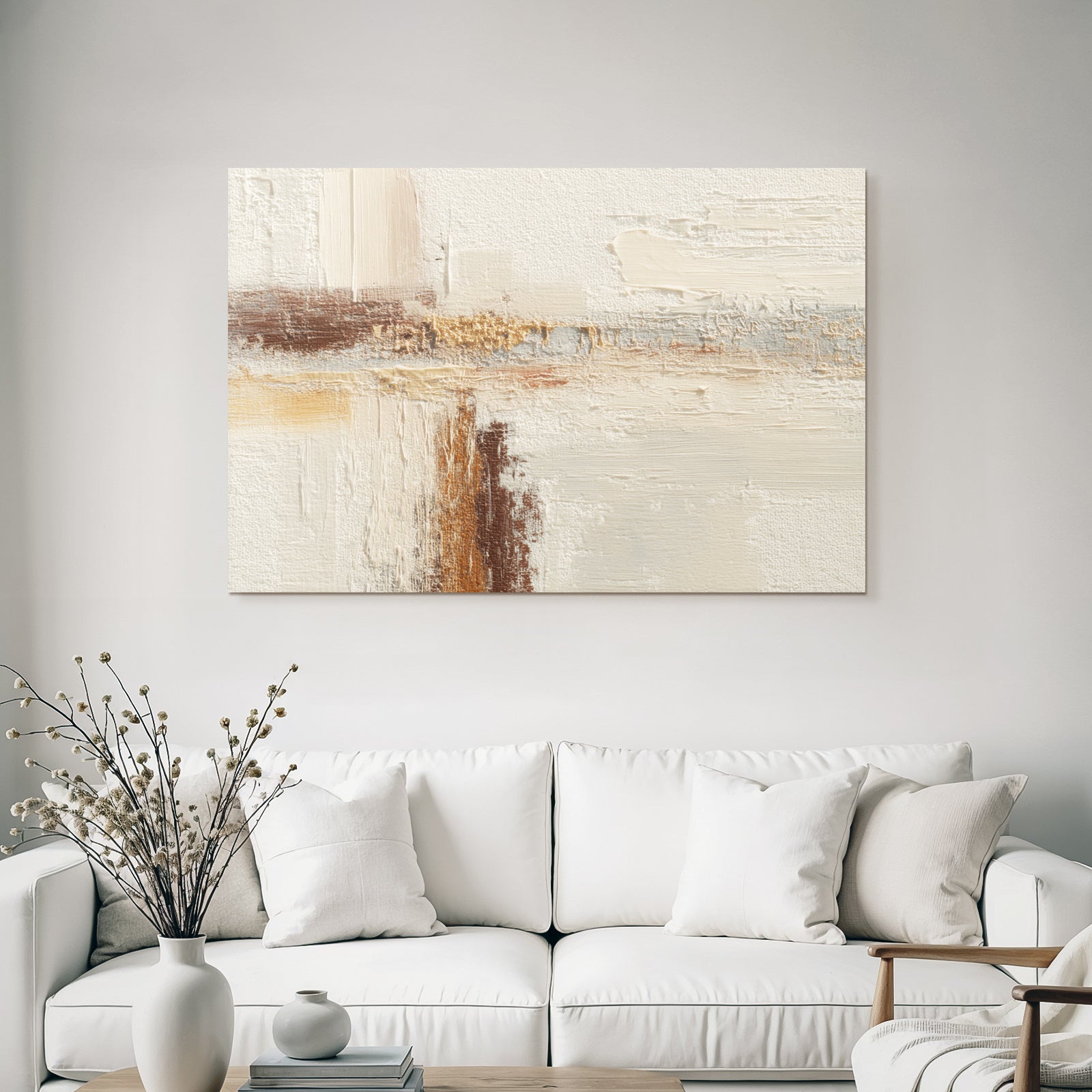 Abstract painting with a bright color scheme and minimalist aesthetic