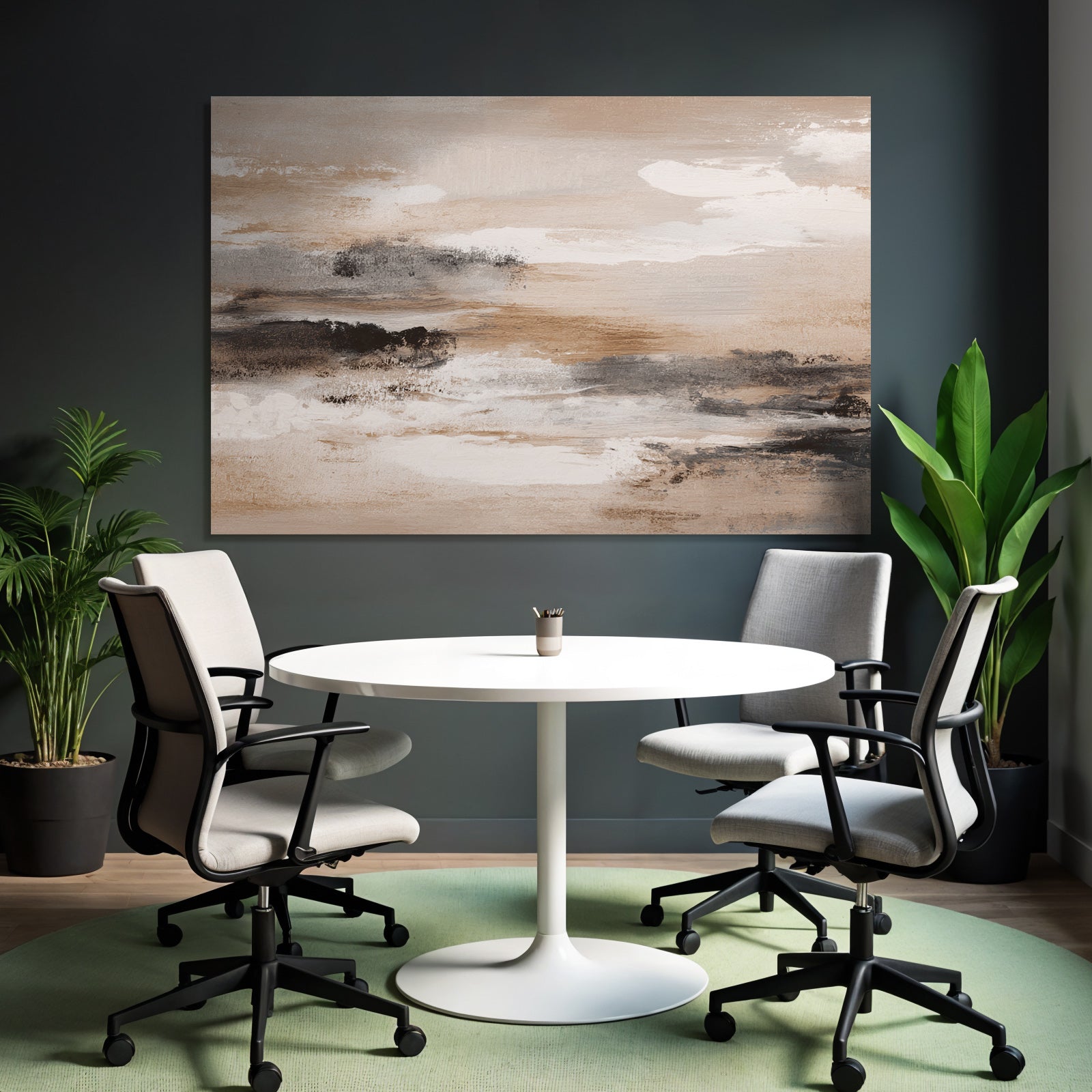 Abstract painting changing colors