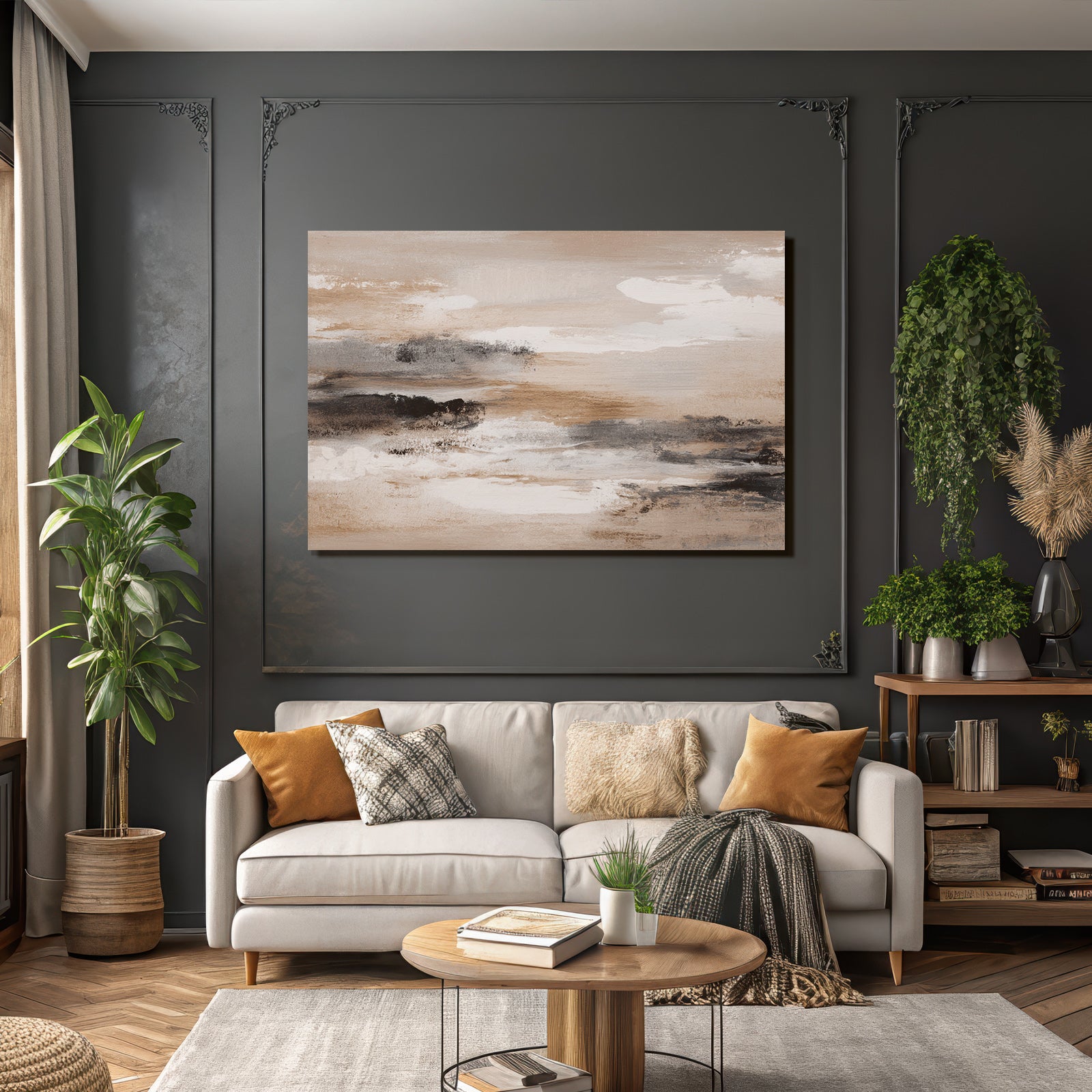 Abstract painting changing colors