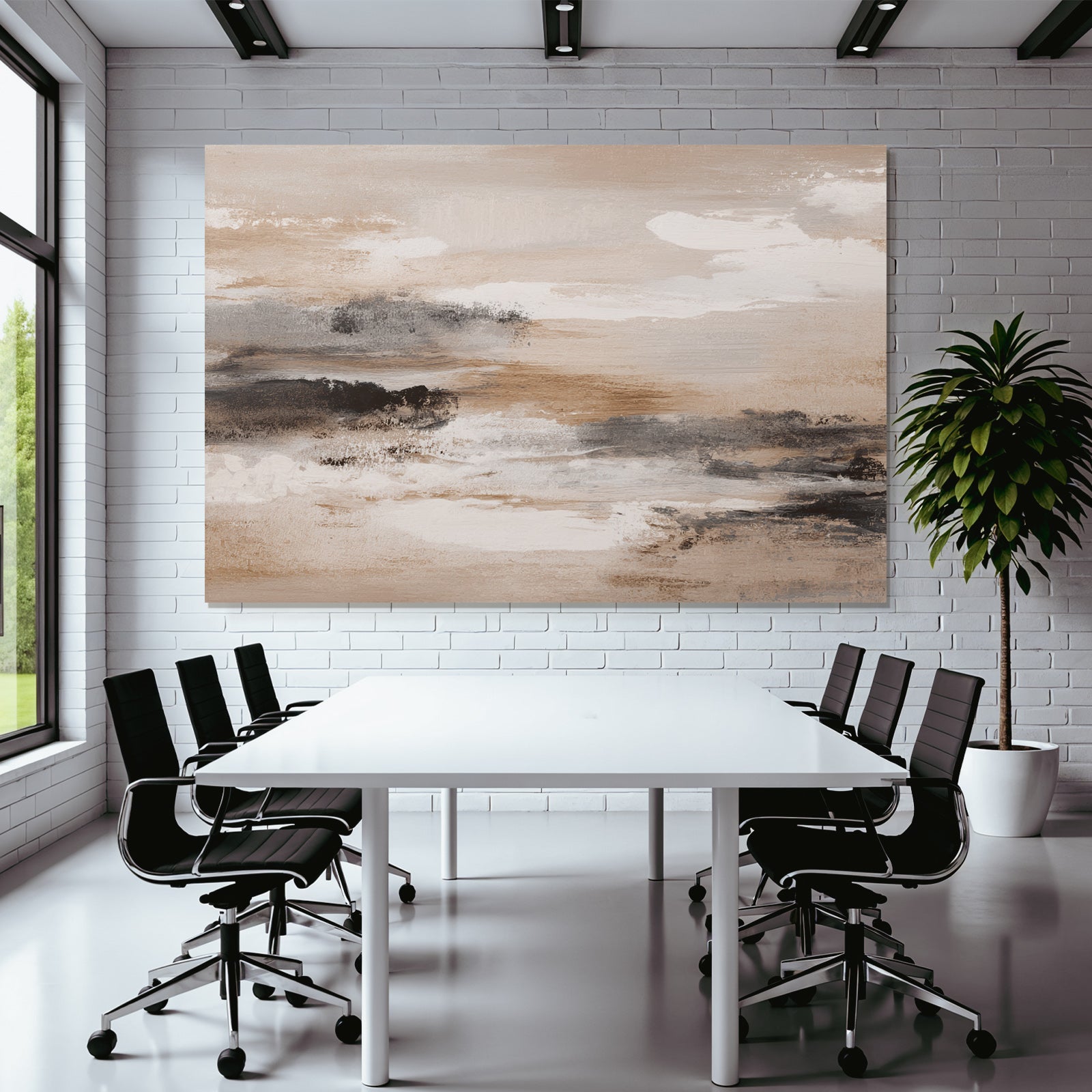 Abstract painting changing colors