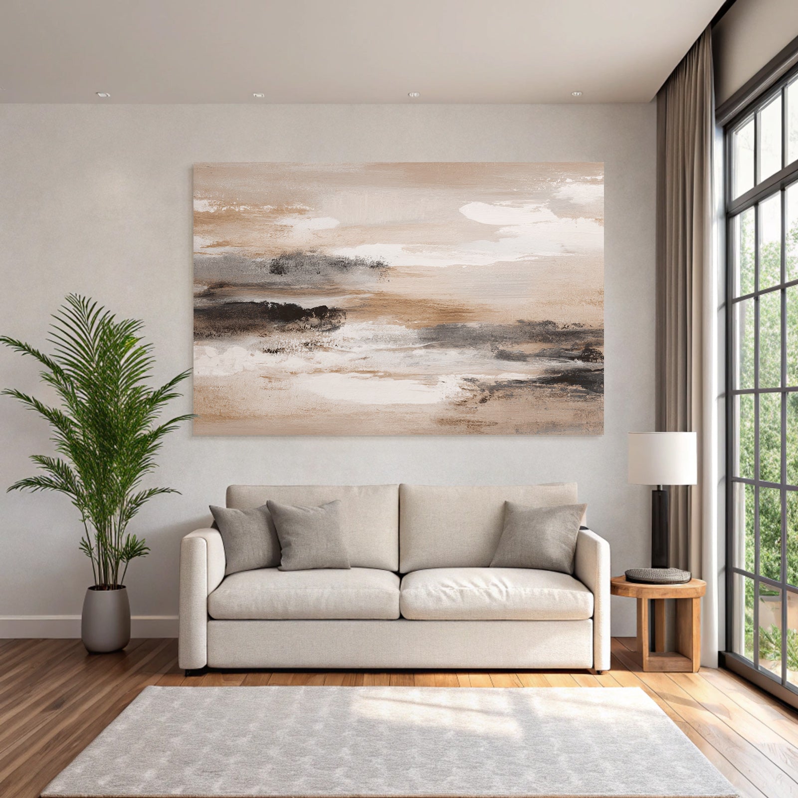 Abstract painting changing colors