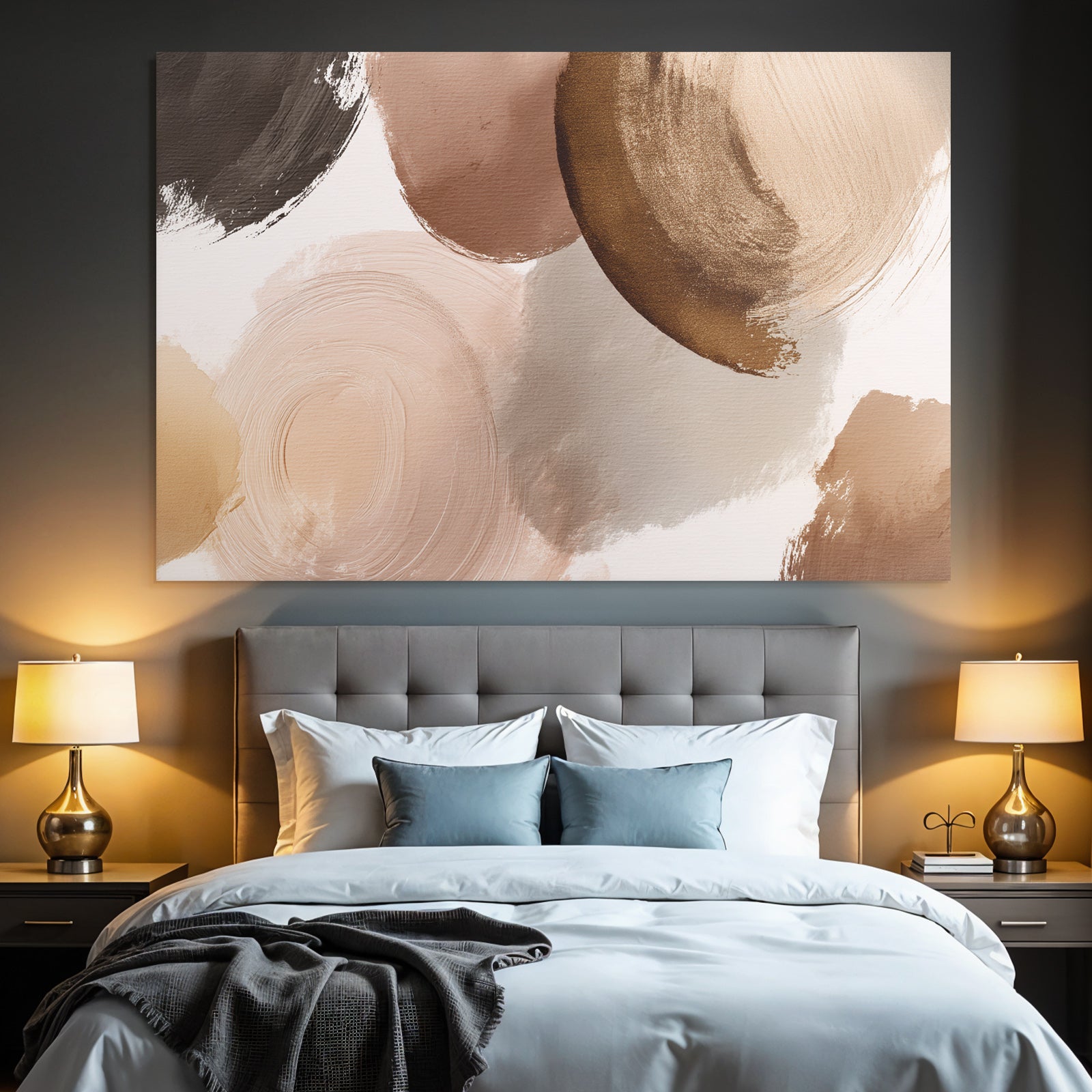 Colorful brushstrokes Soft earth tones