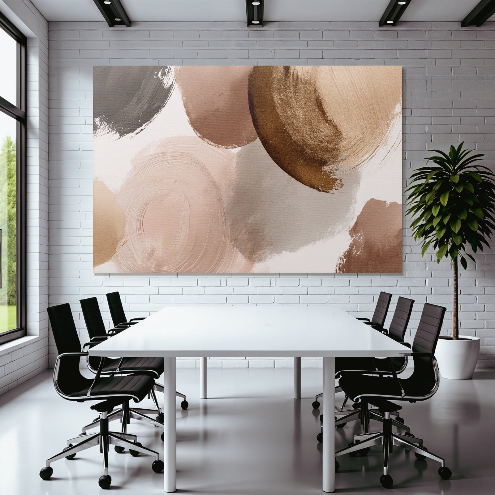 Colorful brushstrokes Soft earth tones