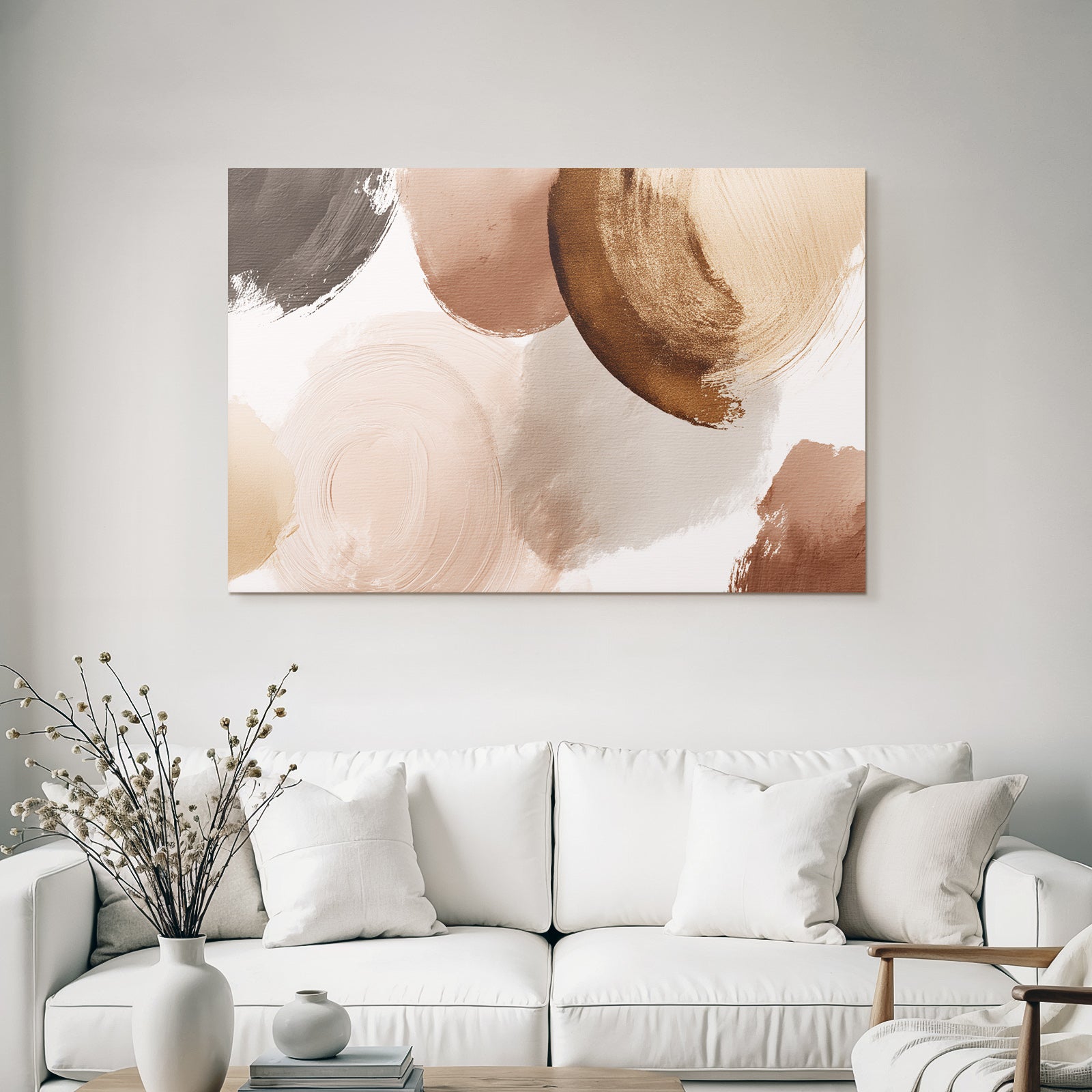 Colorful brushstrokes Soft earth tones