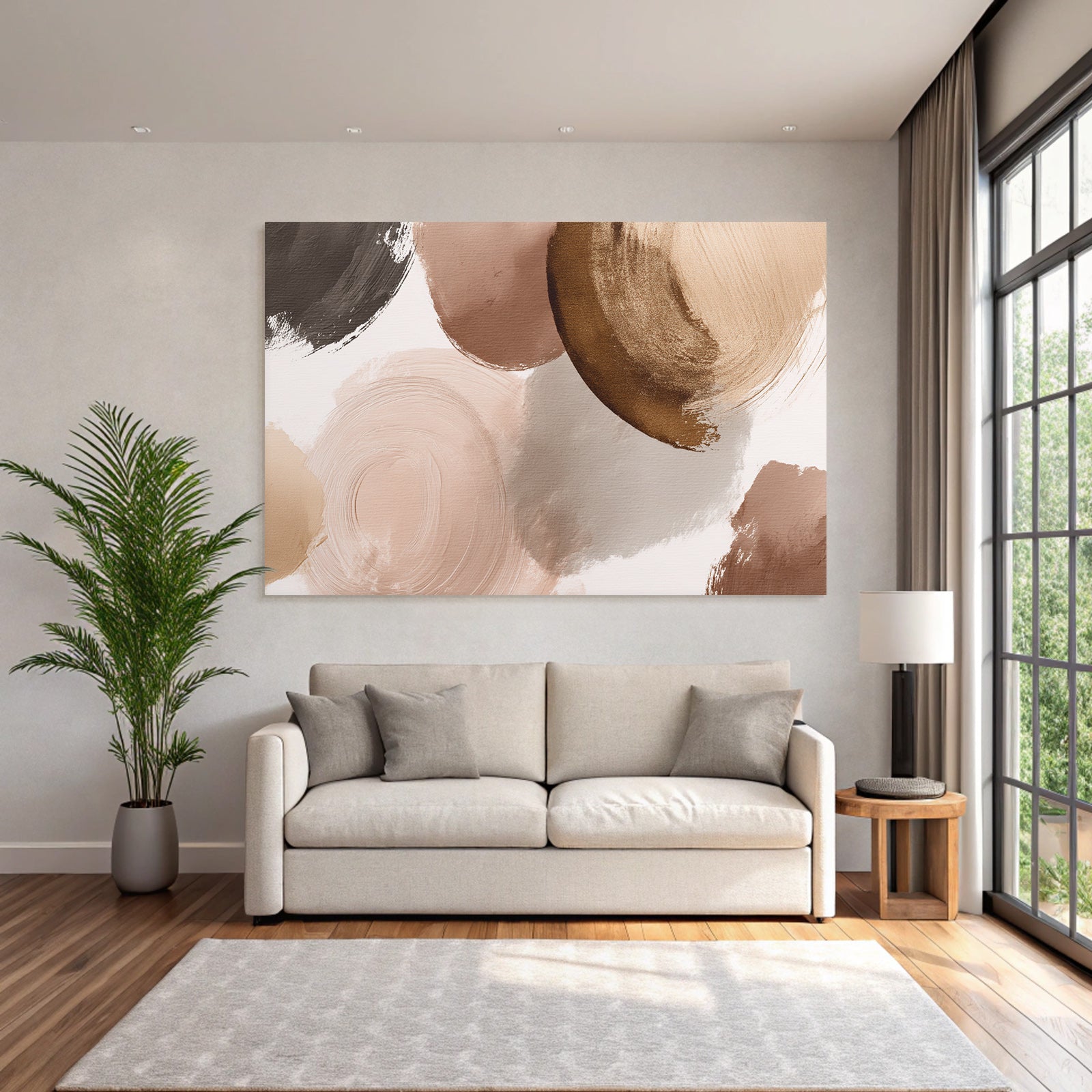 Colorful brushstrokes Soft earth tones
