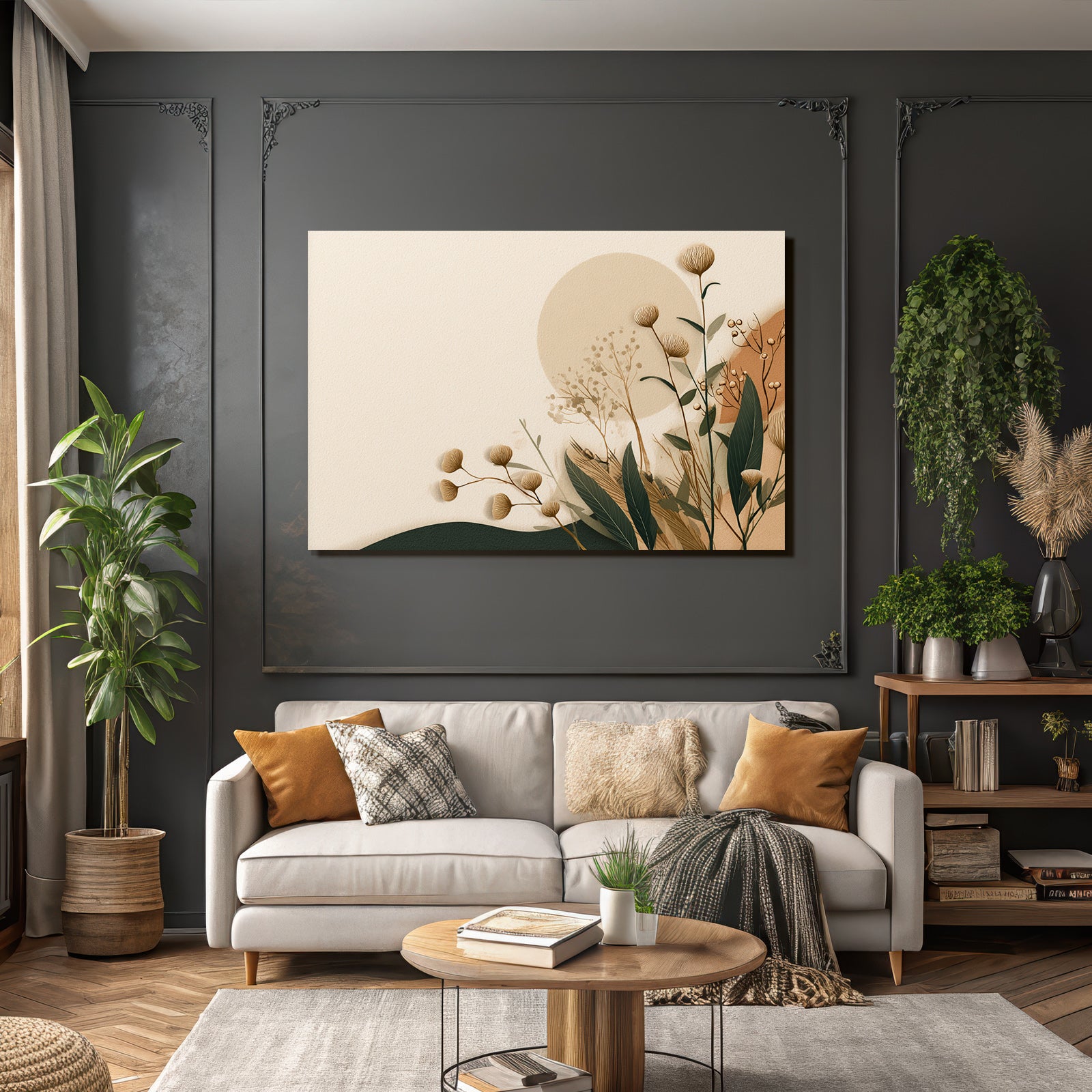 Floral Earthy Abstract Design Natural Atmosphere