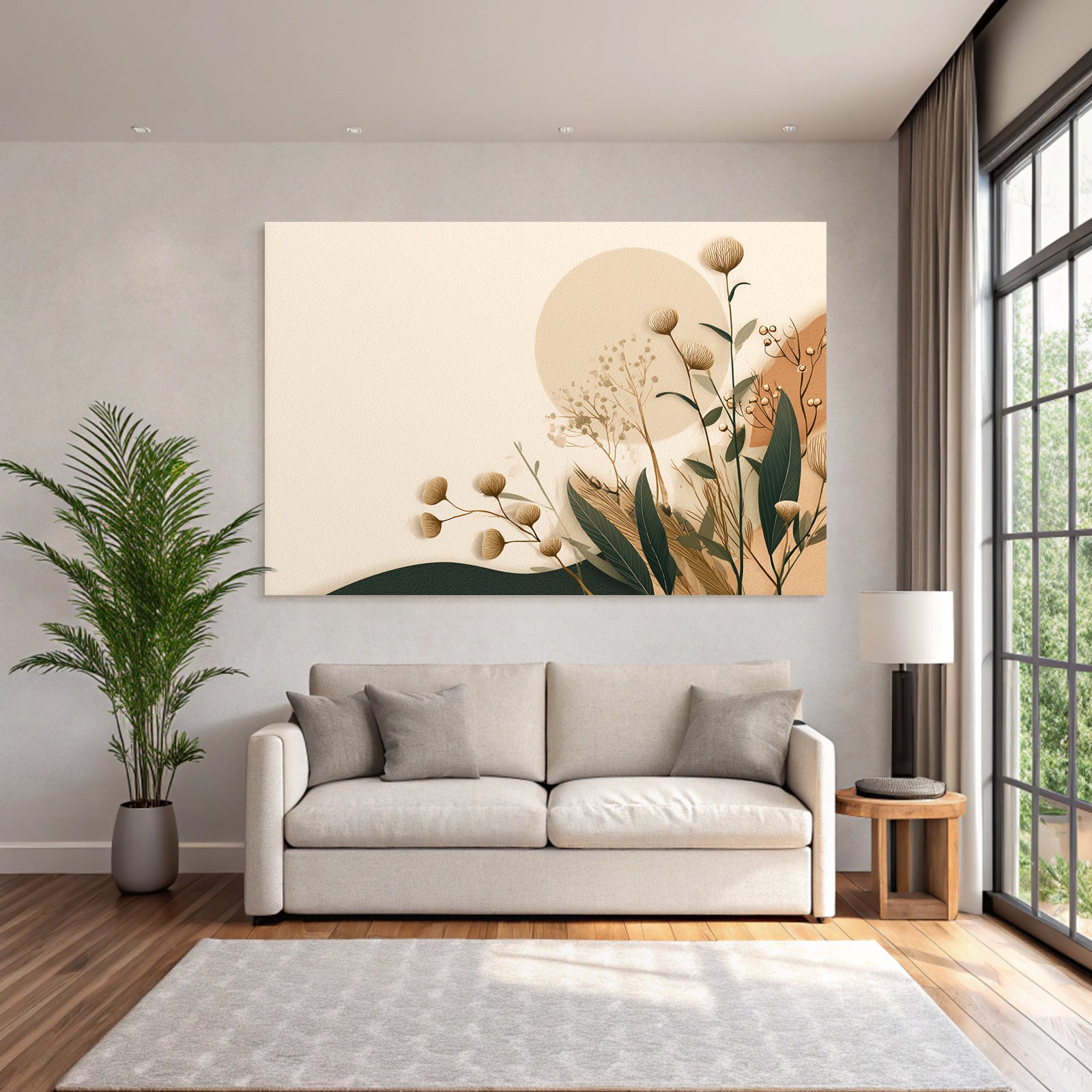 Floral Earthy Abstract Design Natural Atmosphere