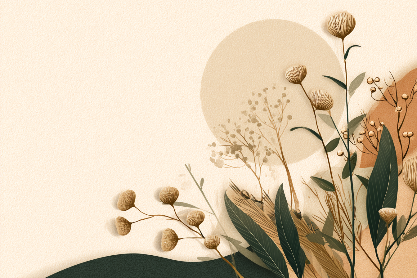 Floral Earthy Abstract Design Natural Atmosphere | Japandi | Einrichtungsstile