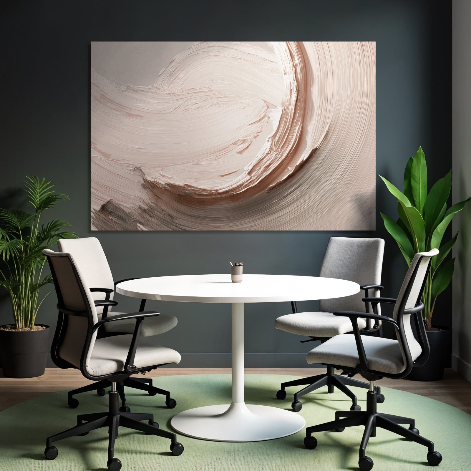 Textured brushstrokes Soft mixed colors