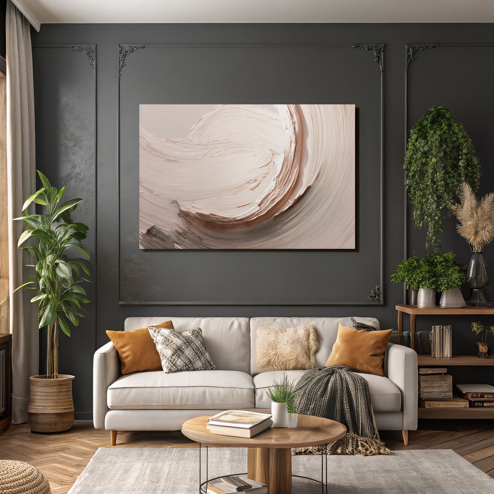 Textured brushstrokes Soft mixed colors