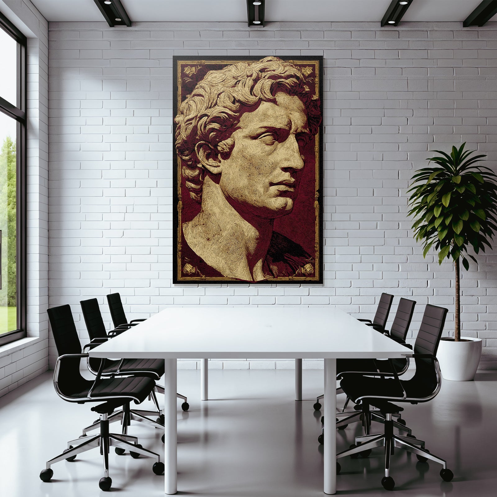 E Skulptur Portrait Kopf Hals Licht Schatten Texture