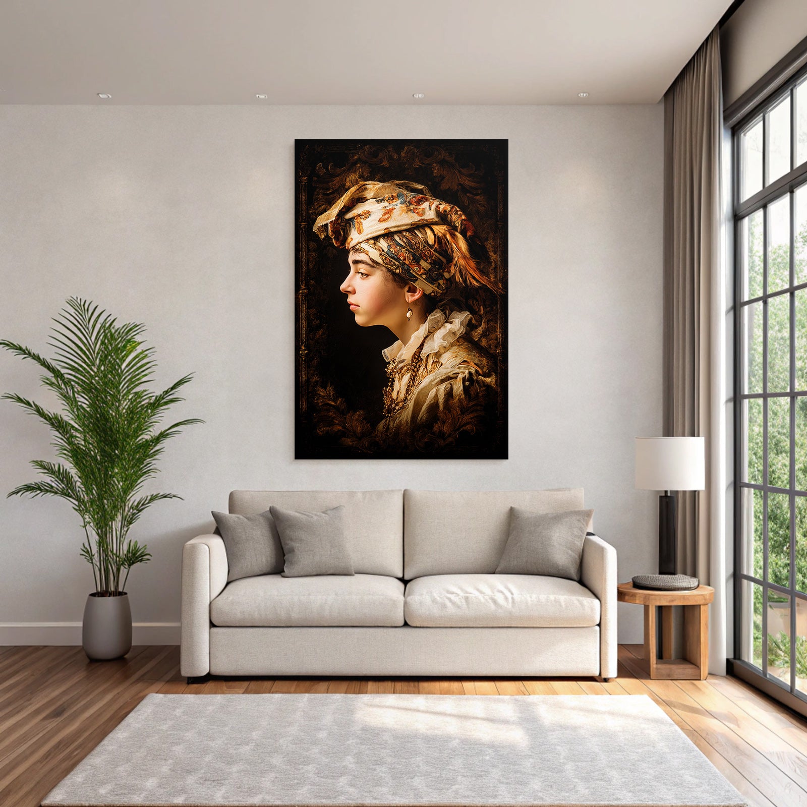 Junge Person Ornate Bekleidung Kopfbedeckung Digitale Kunst