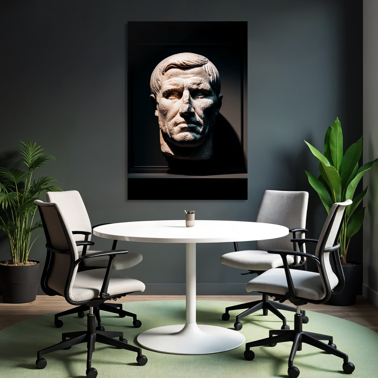 Sculptural representation of an en bust