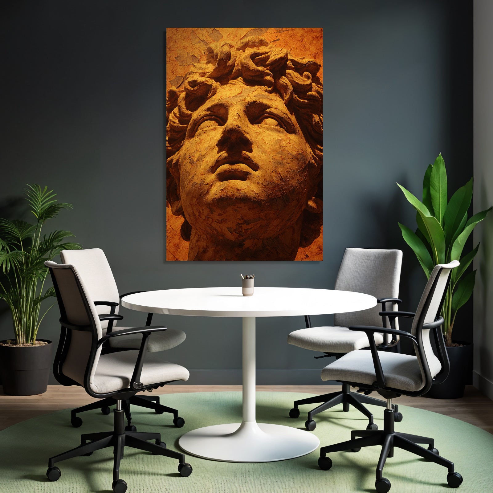 Sculptural Portrait Detail History Art