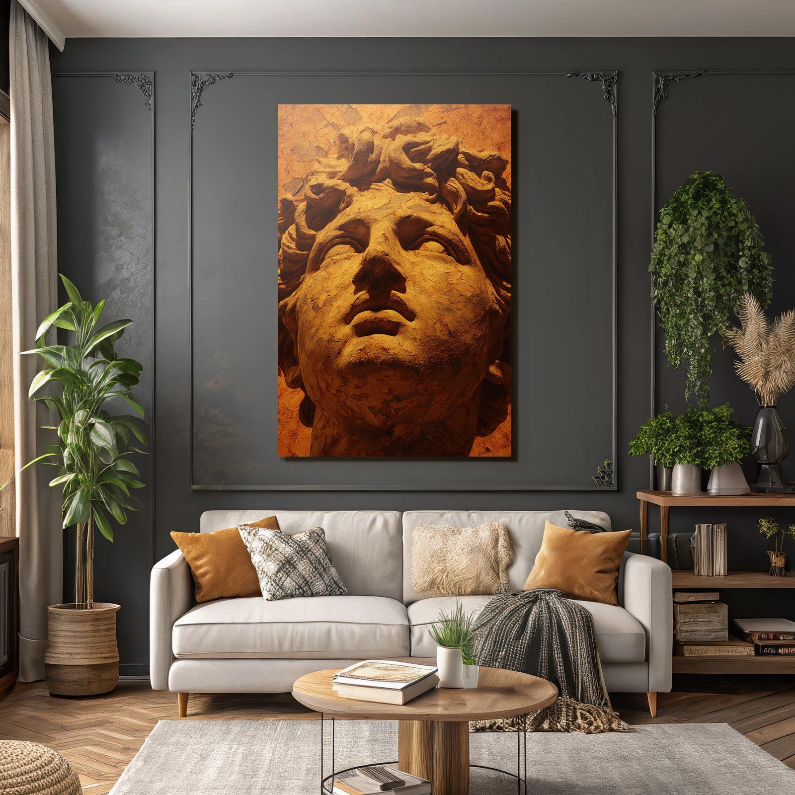 Sculptural Portrait Detail History Art