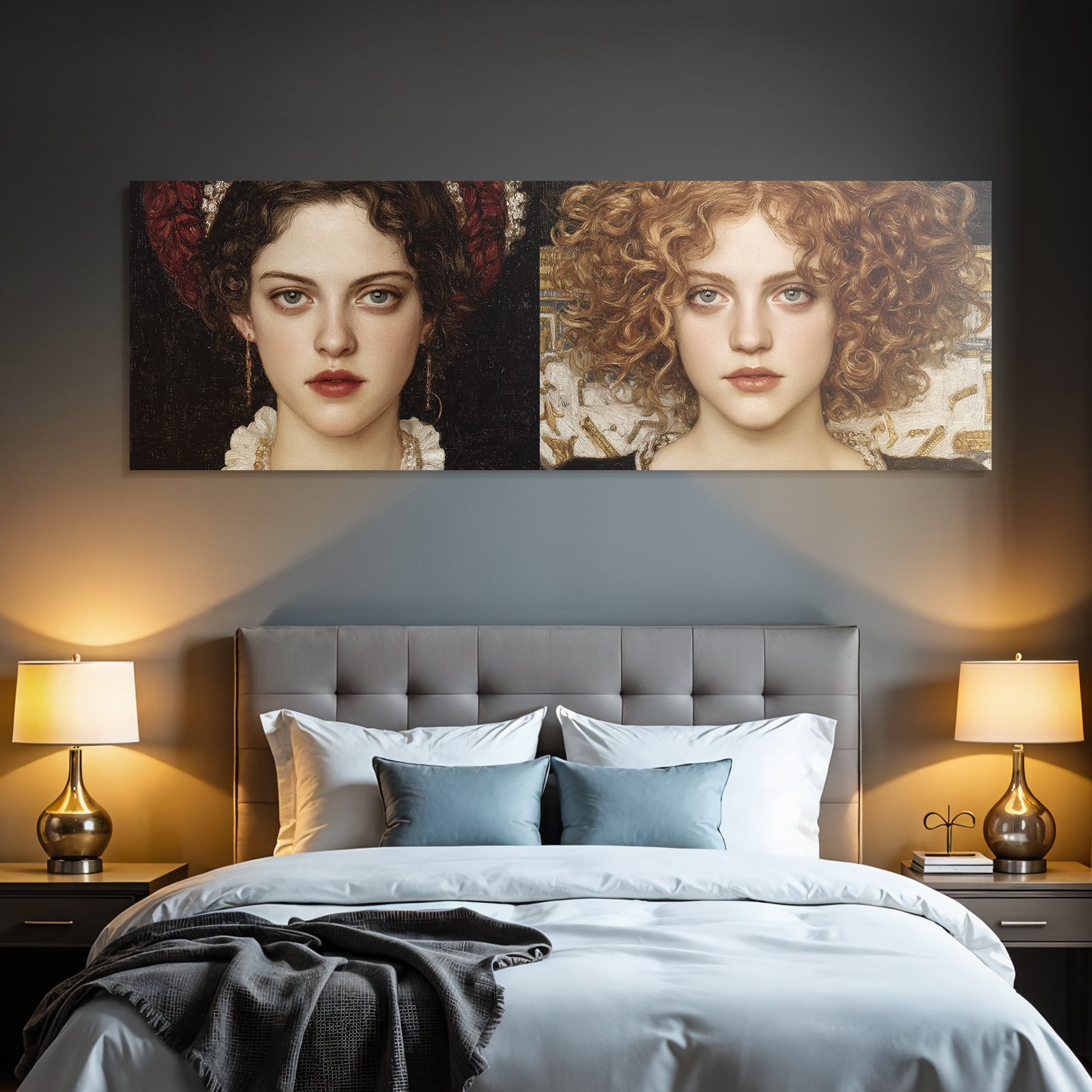 Seitliche Vergleich Portraets Von Frauen Mit Unterschiedlichen Haaren Stilen