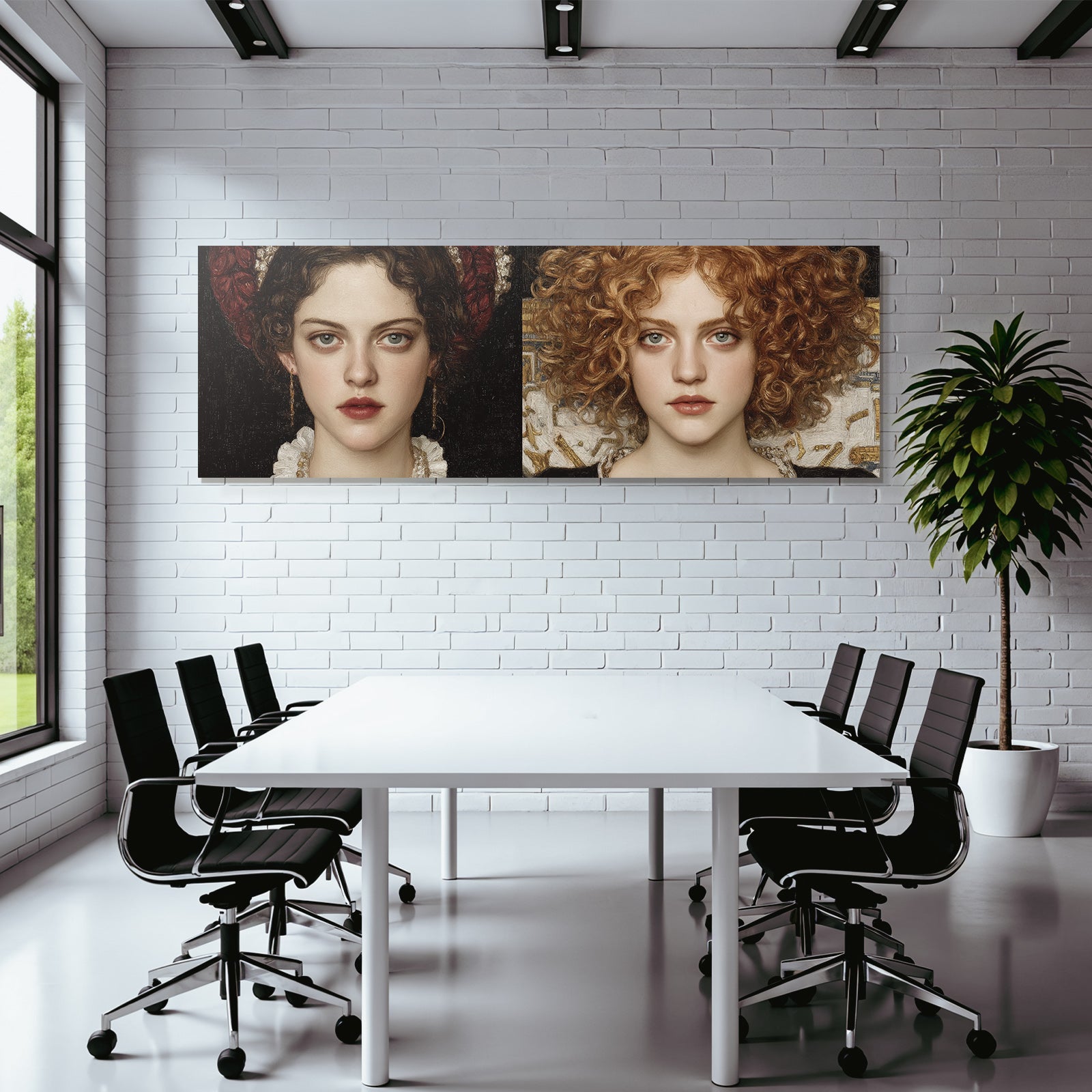 Seitliche Vergleich Portraets Von Frauen Mit Unterschiedlichen Haaren Stilen