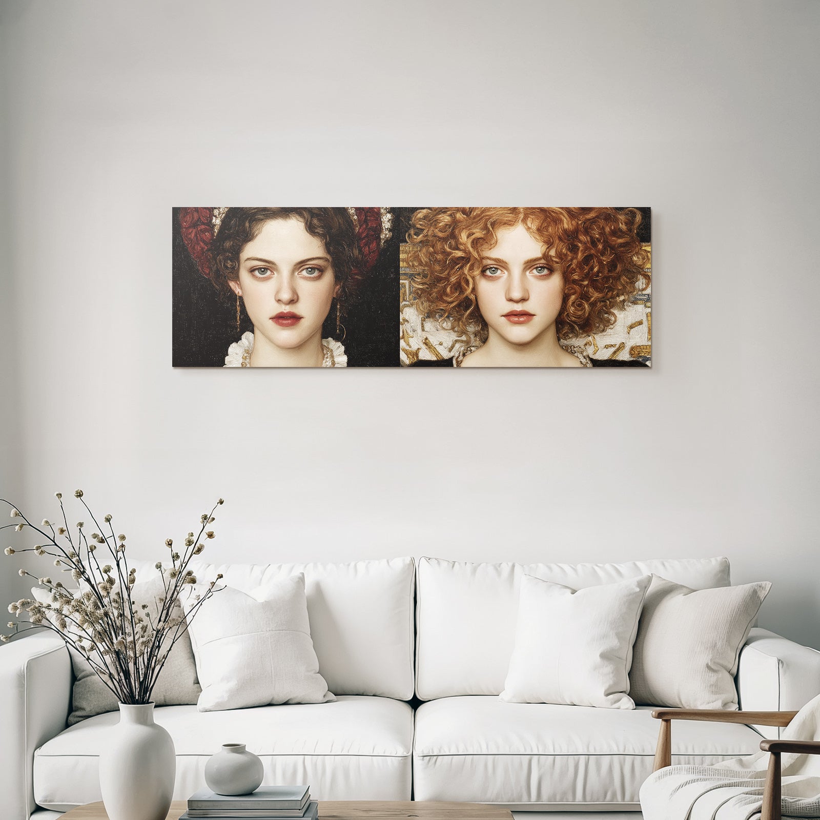 Seitliche Vergleich Portraets Von Frauen Mit Unterschiedlichen Haaren Stilen