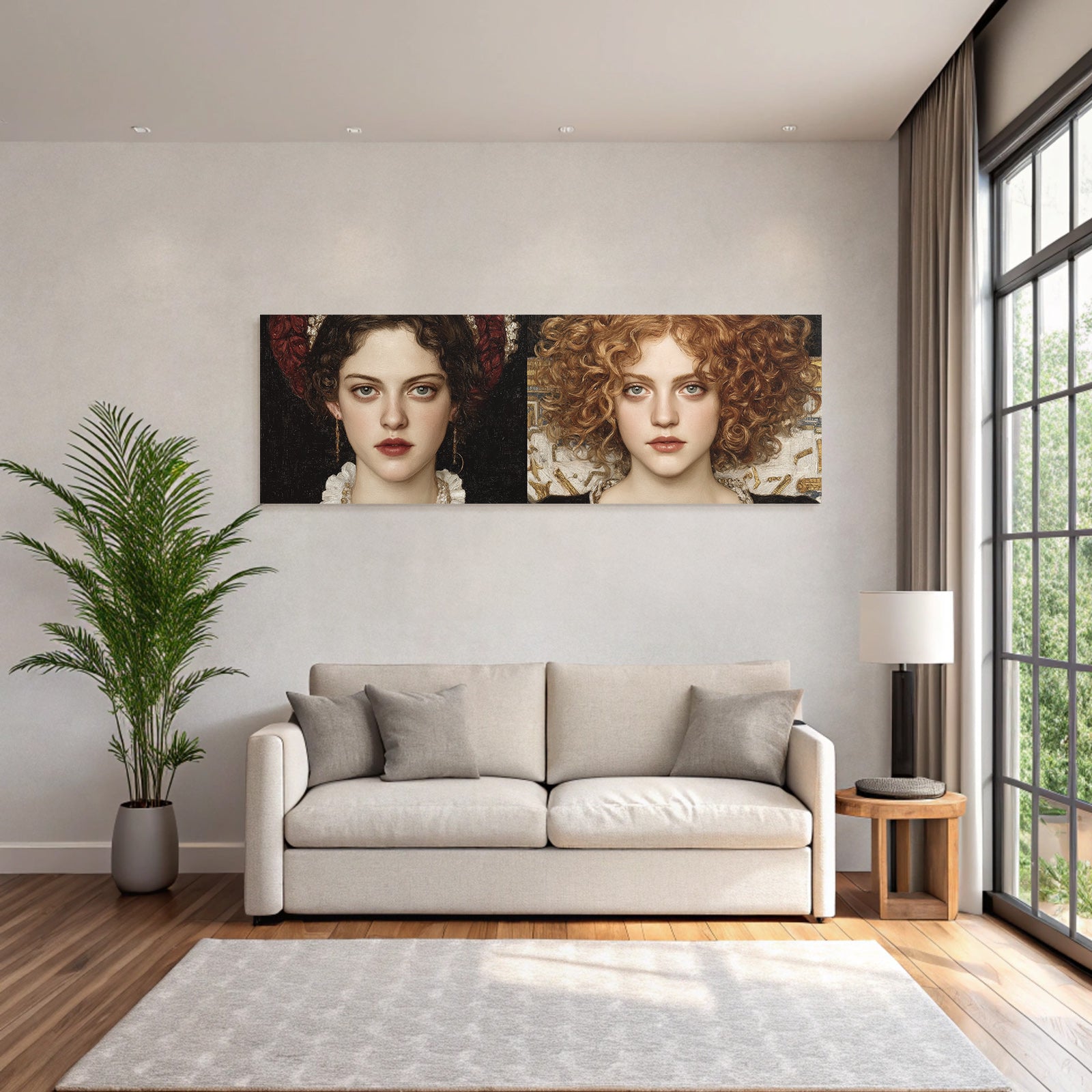 Seitliche Vergleich Portraets Von Frauen Mit Unterschiedlichen Haaren Stilen