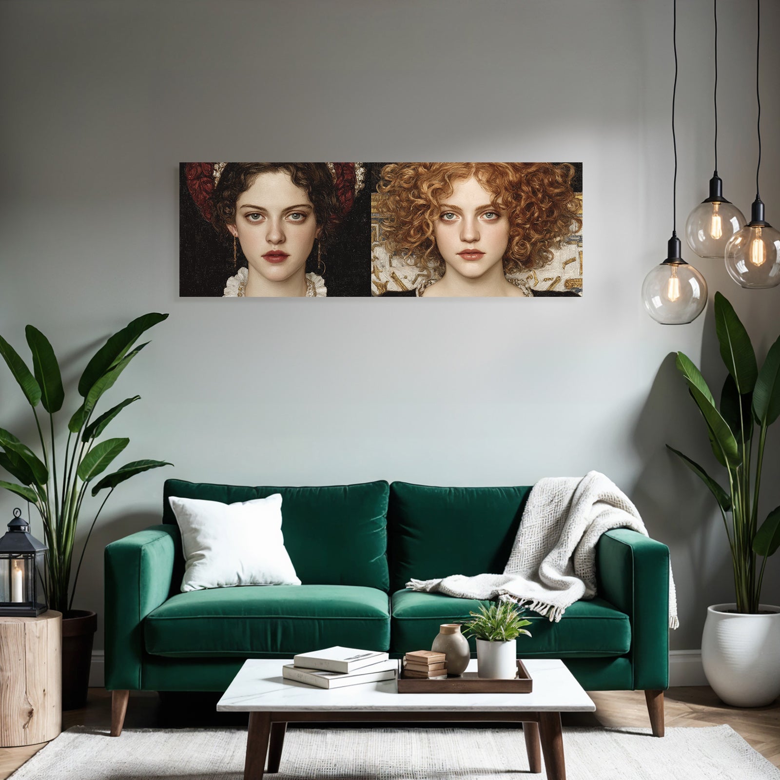 Seitliche Vergleich Portraets Von Frauen Mit Unterschiedlichen Haaren Stilen