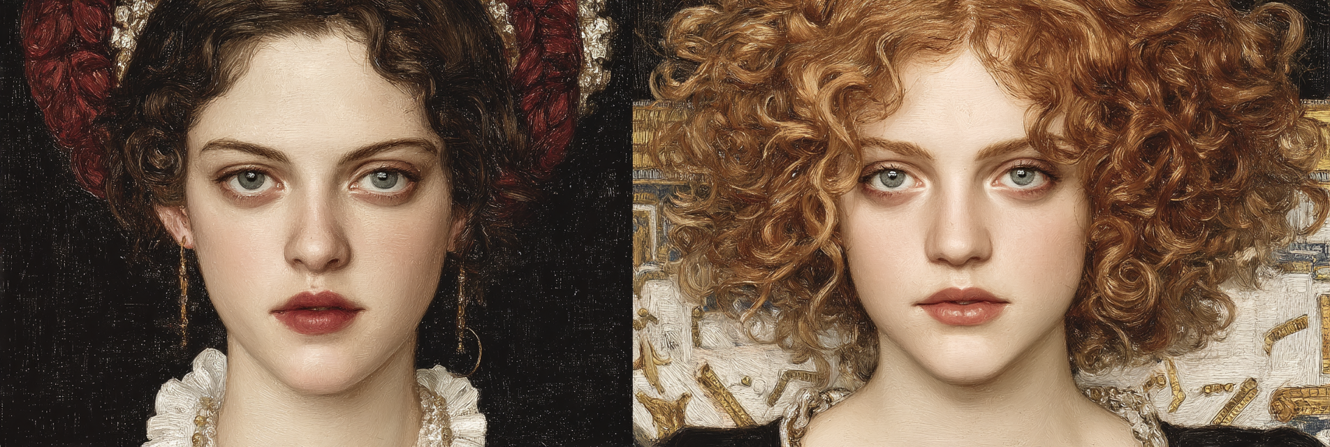 Seitliche Vergleich Portraets Von Frauen Mit Unterschiedlichen Haaren Stilen | Klassisch | Einrichtungsstile