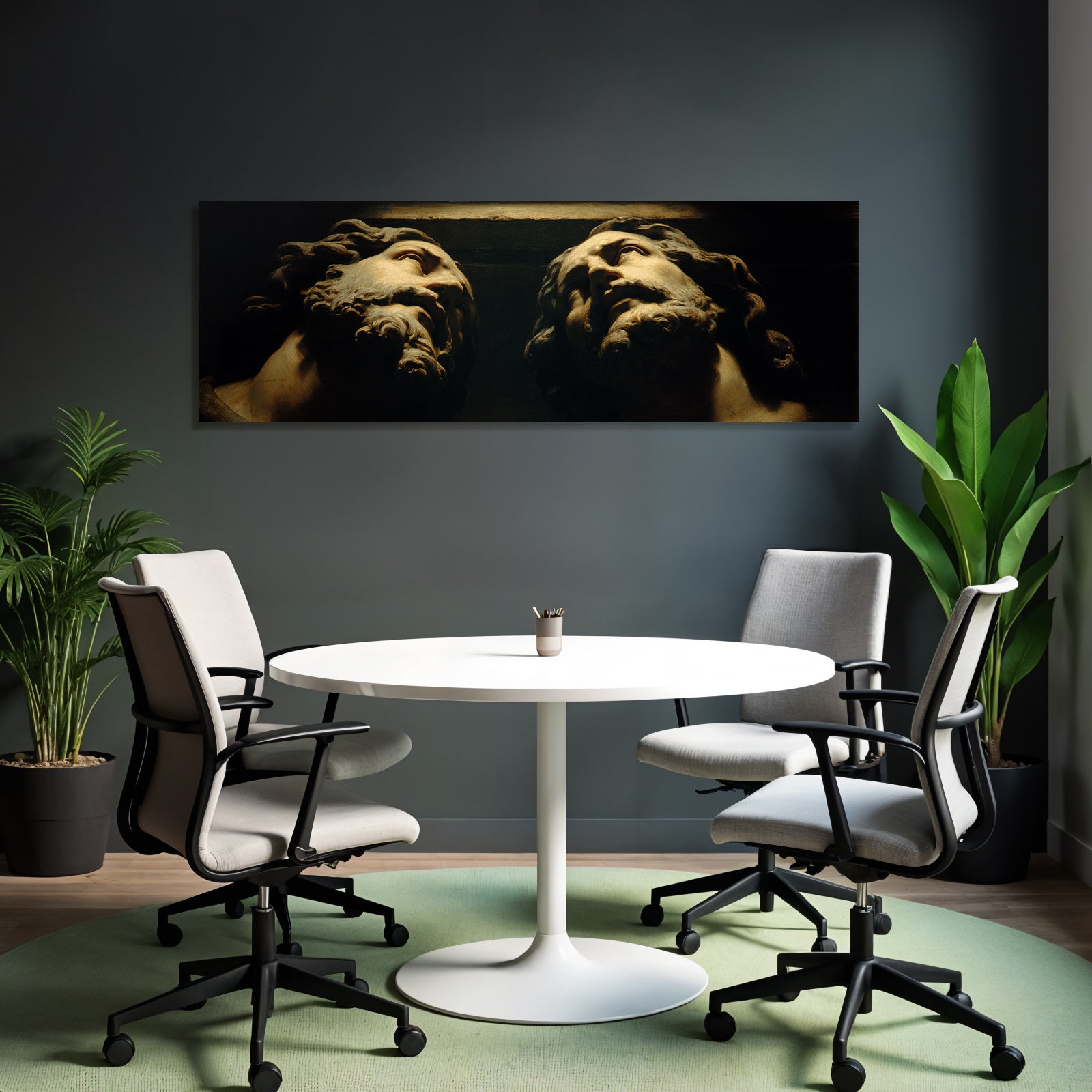 Sculpted Heads E Baroque Art With Dramatic Lighting