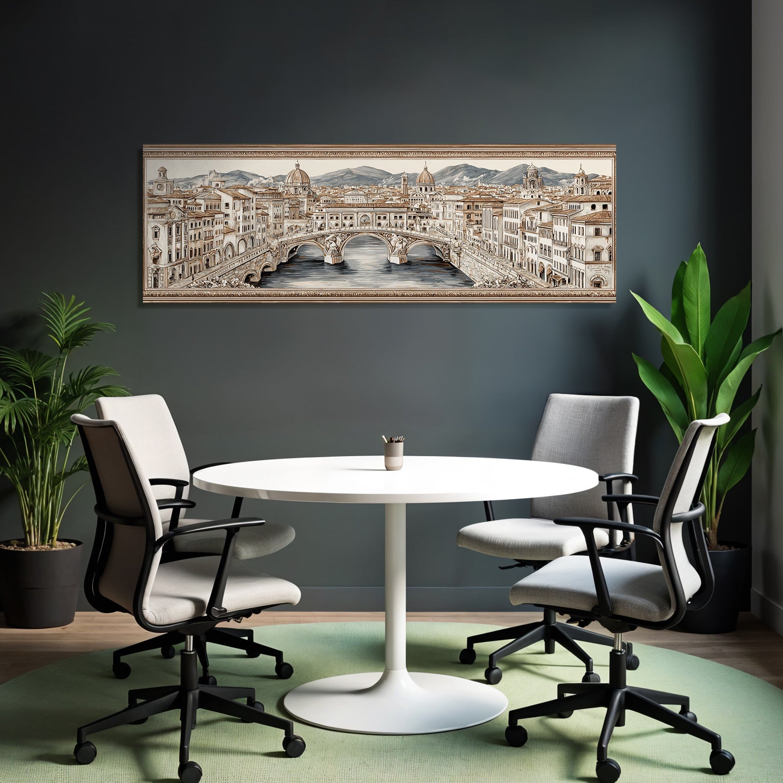 Cityscape with Bridge Florence Artistic representation