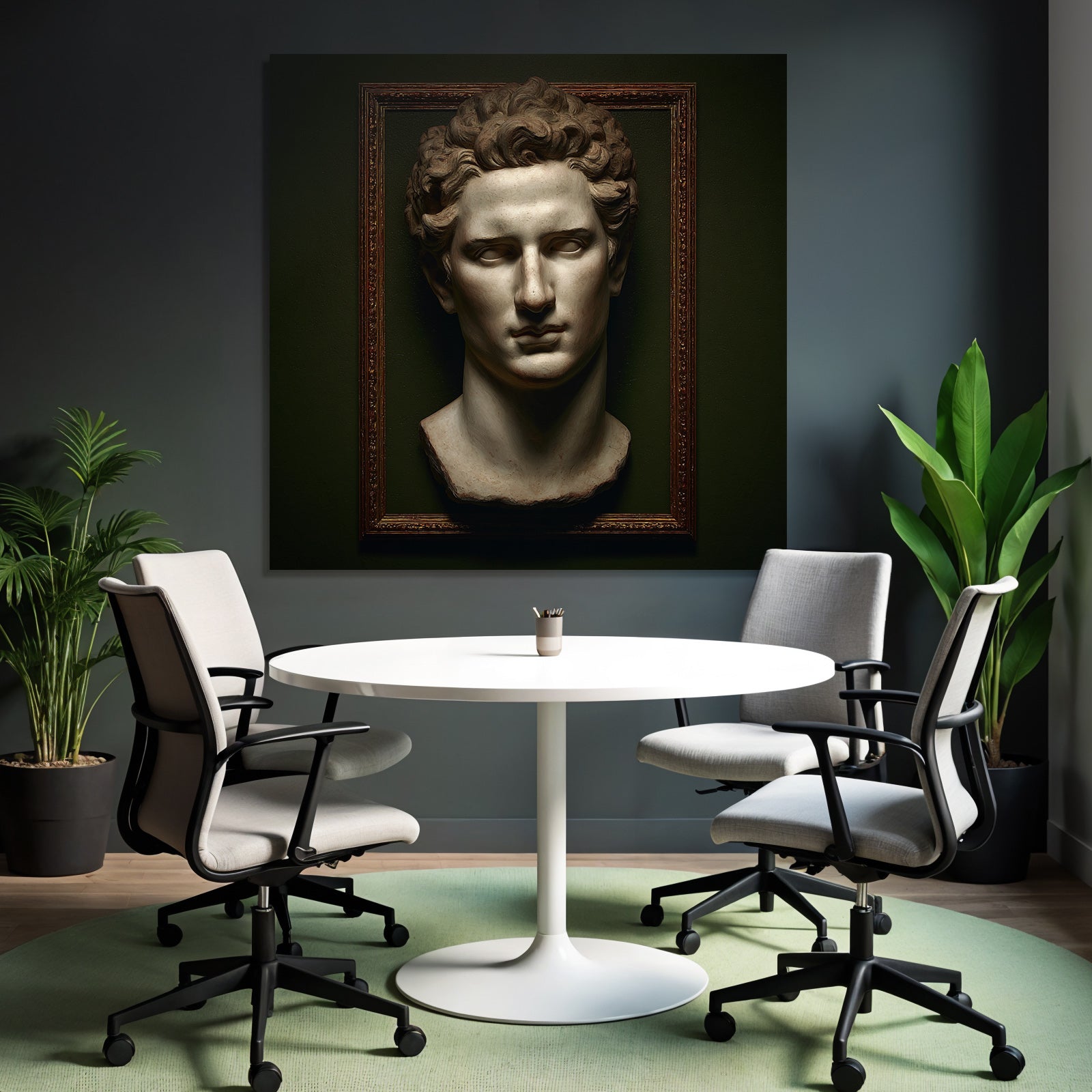 Sculpted head in Neoclassical style
