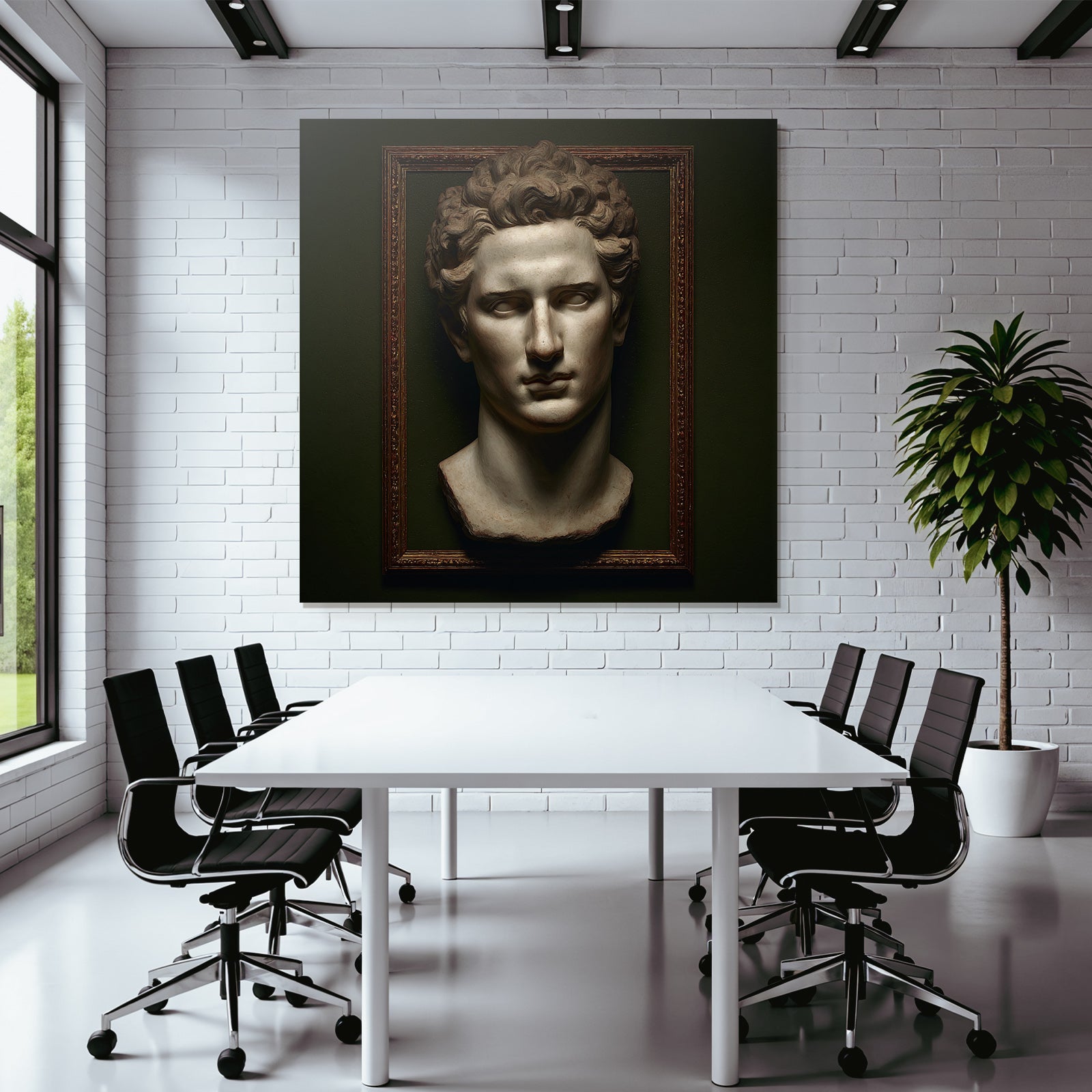 Sculpted head in Neoclassical style
