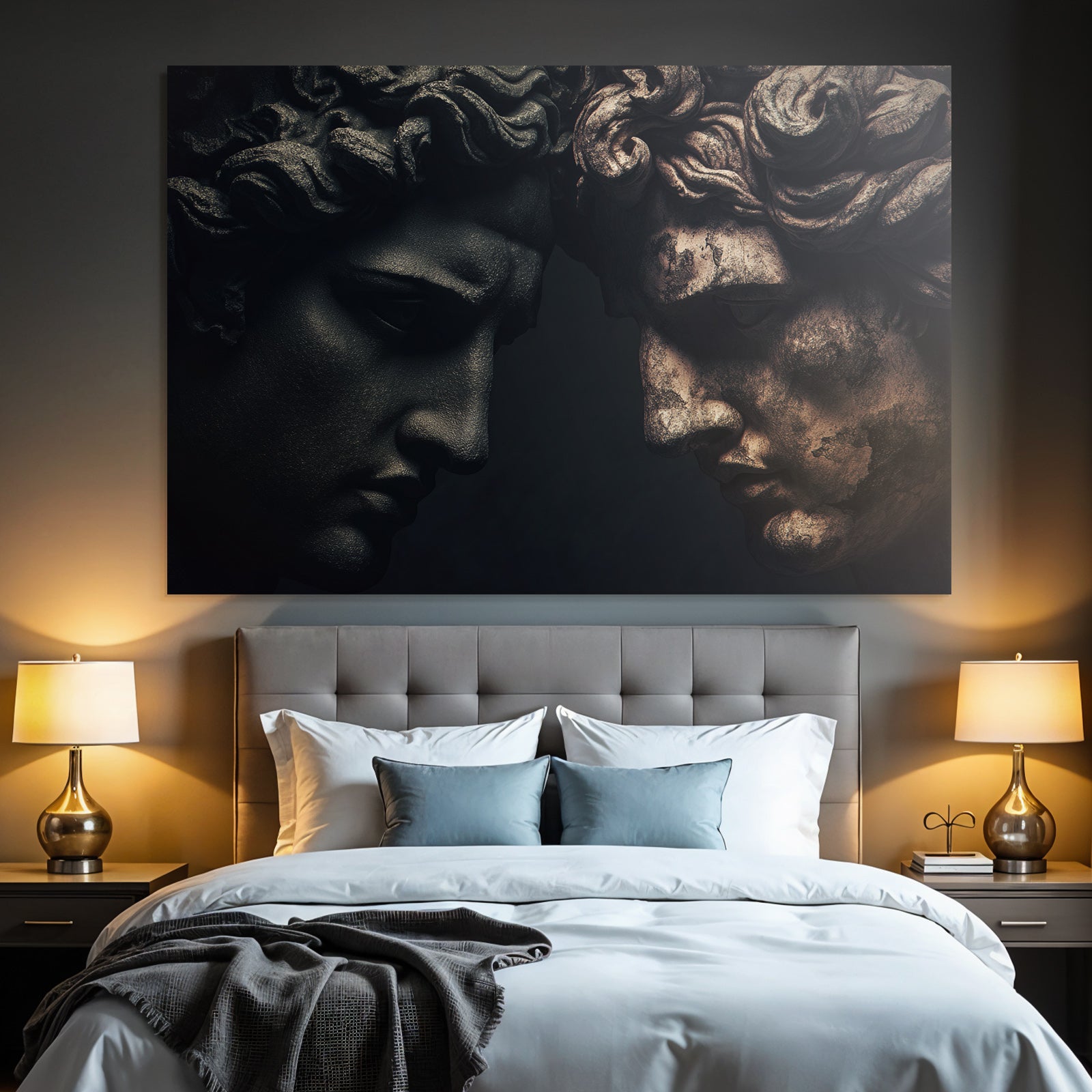 Sculpted Heads in Dialogue: The Theme of Duality and Conflict