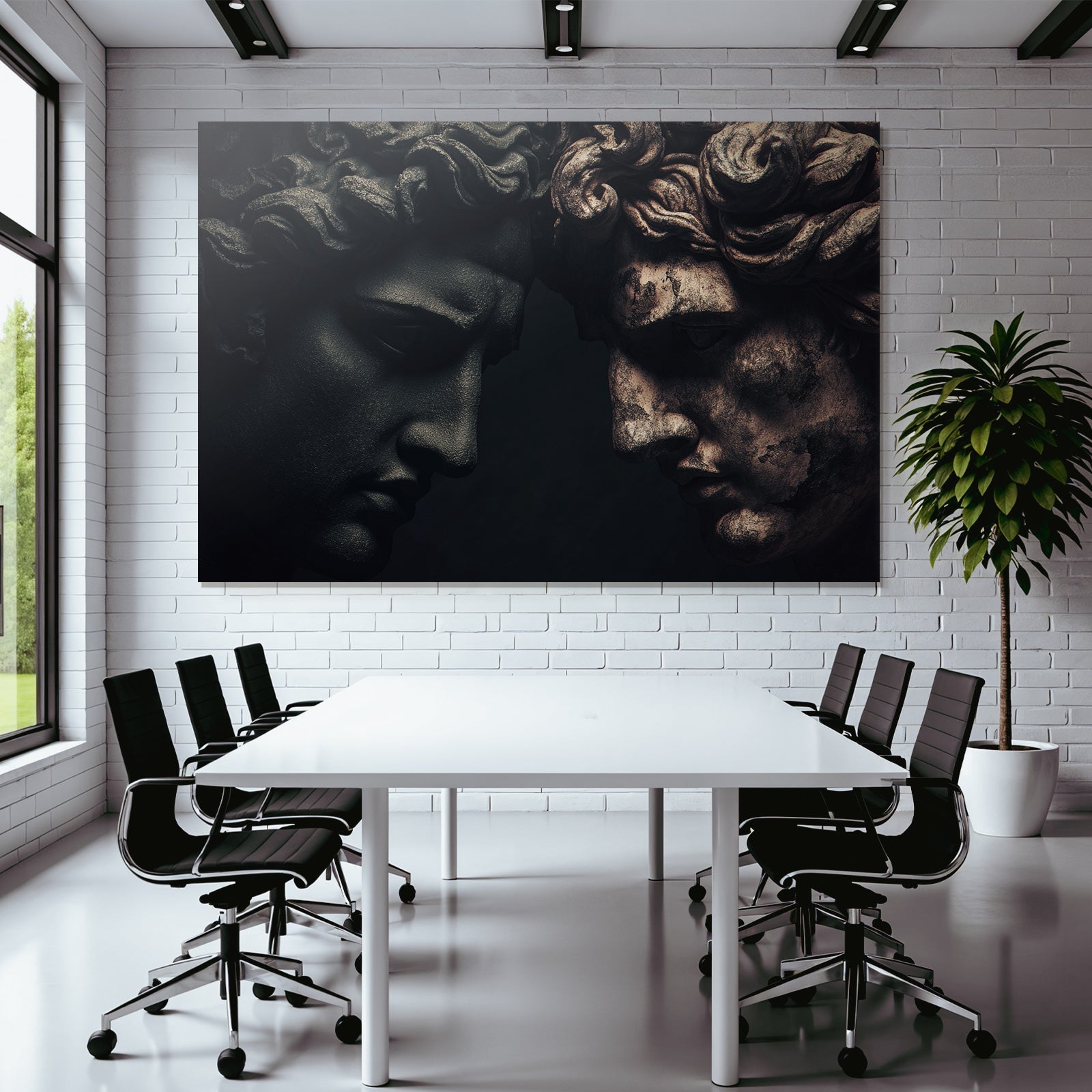 Sculpted Heads in Dialogue: The Theme of Duality and Conflict