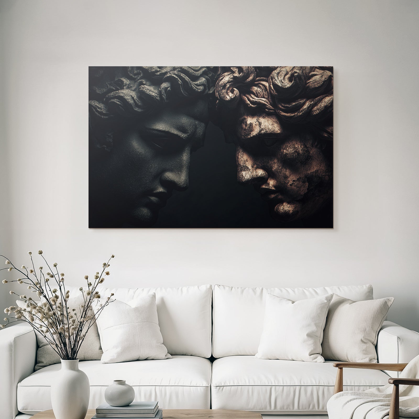 Sculpted Heads in Dialogue: The Theme of Duality and Conflict