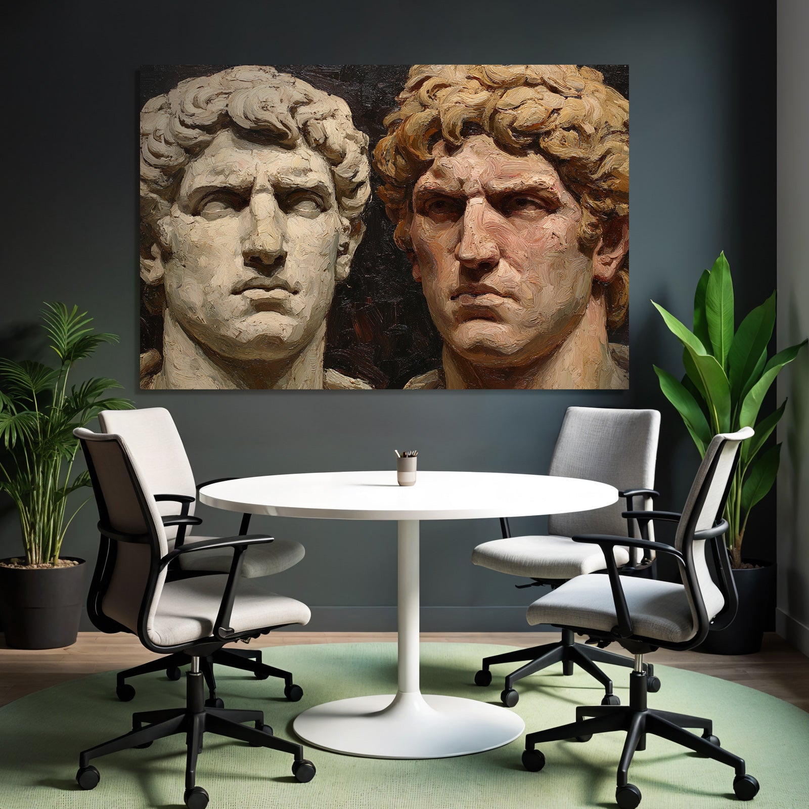 Sculptural Bust Male Figures E Art