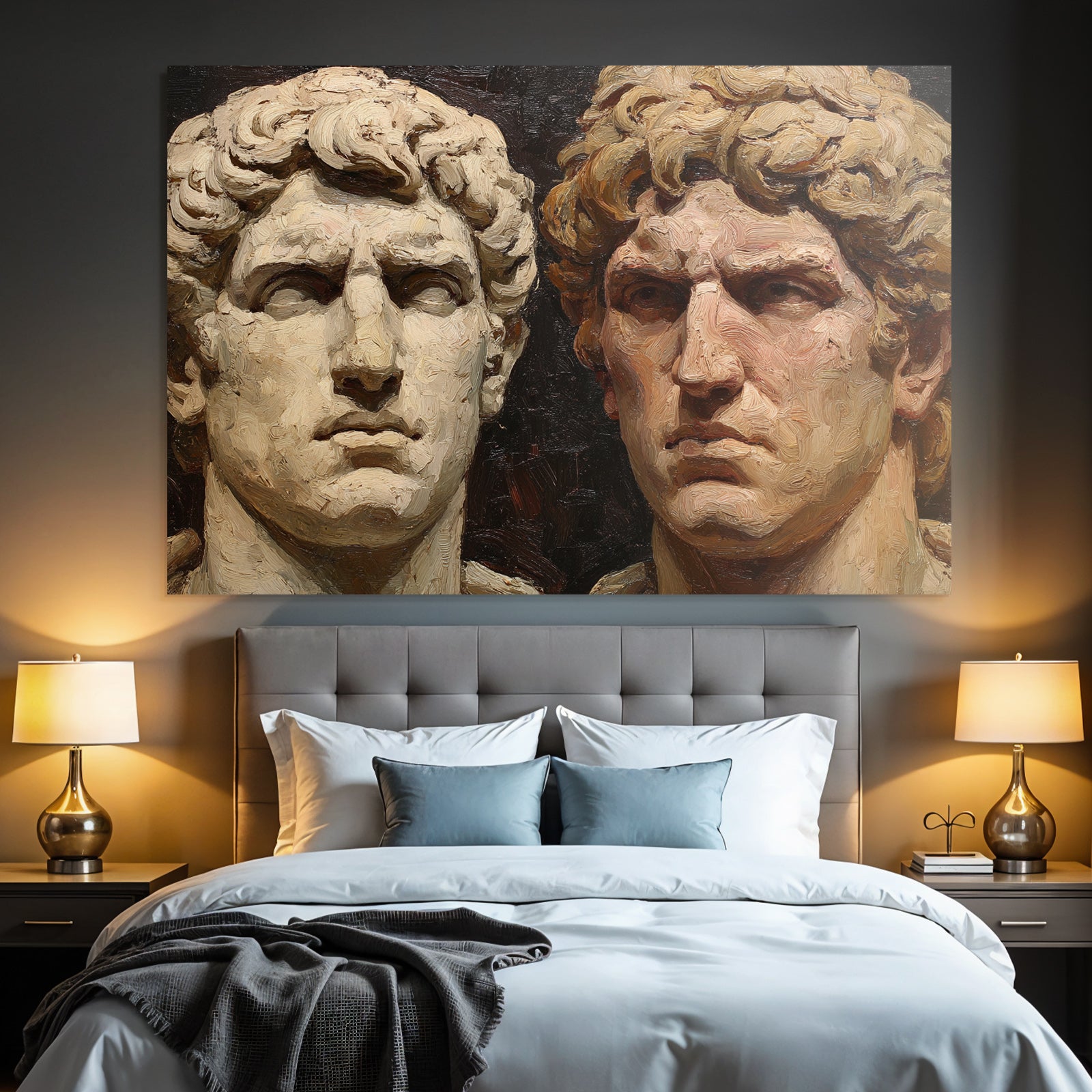 Sculptural Bust Male Figures E Art