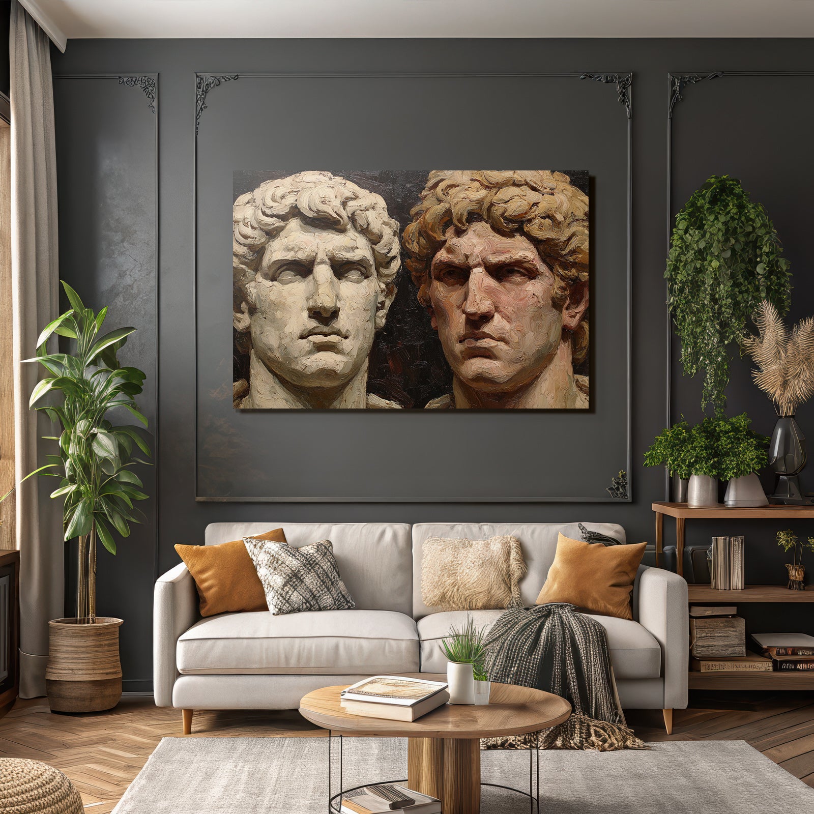 Sculptural Bust Male Figures E Art
