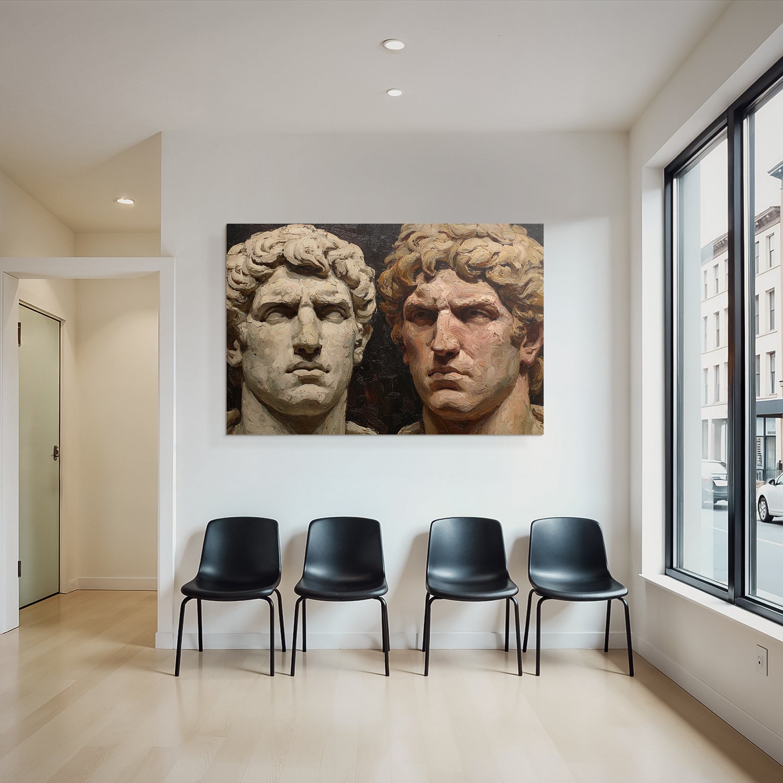 Sculptural Bust Male Figures E Art