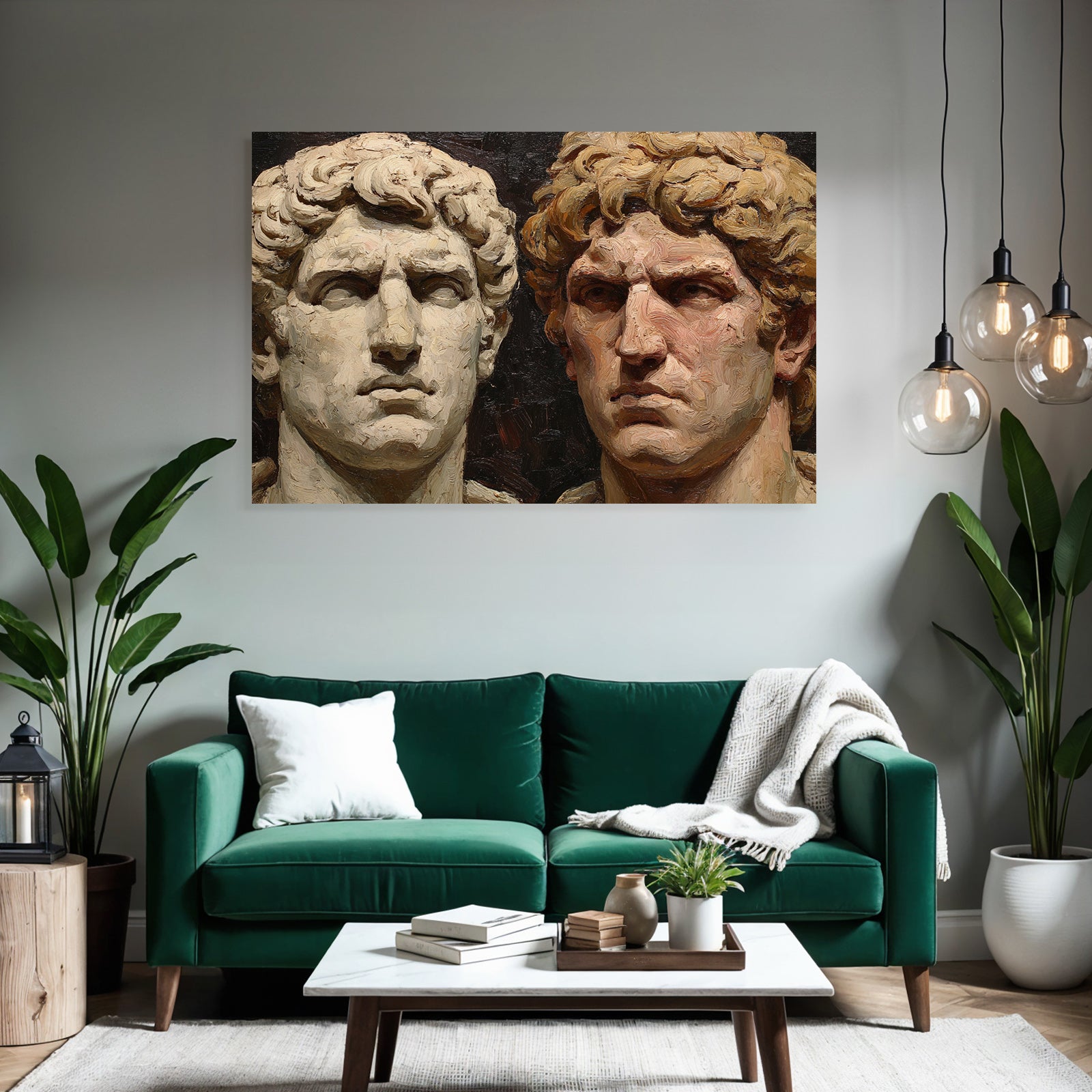 Sculptural Bust Male Figures E Art