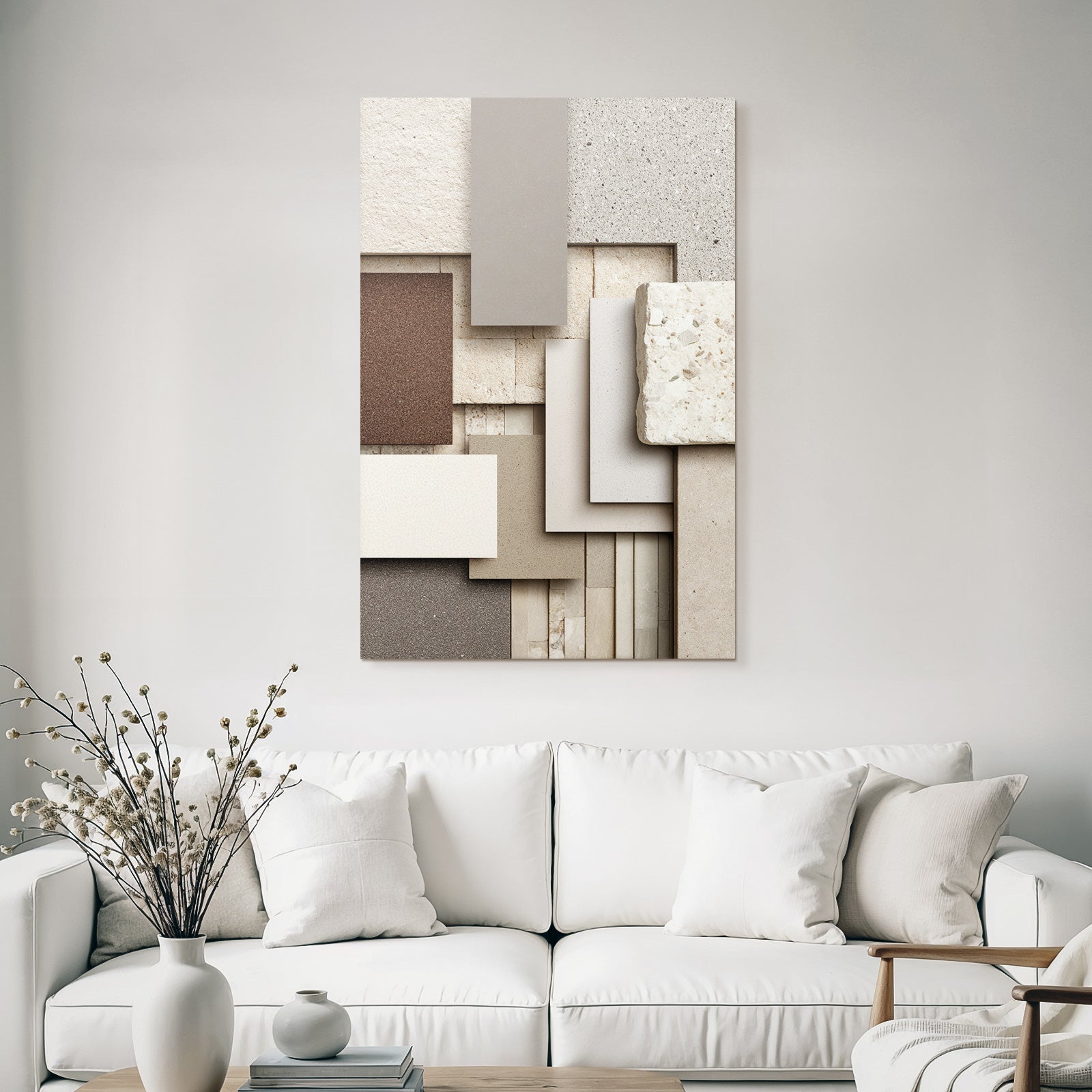 Stone Tiles Materials Neutral Colors Collage