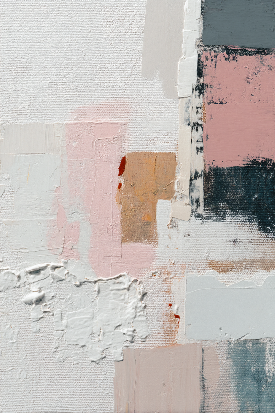 Skandenavisch Abstrakte Malerei Texturen Farben Pink Blau Beige Weisse Leinwand | Skandinavisch | Einrichtungsstile