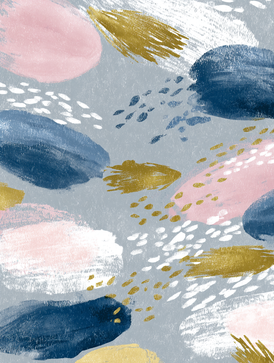 Skandenavisch Abstraktes Design Brushtstriche Pastellfarben | Skandinavisch | Einrichtungsstile