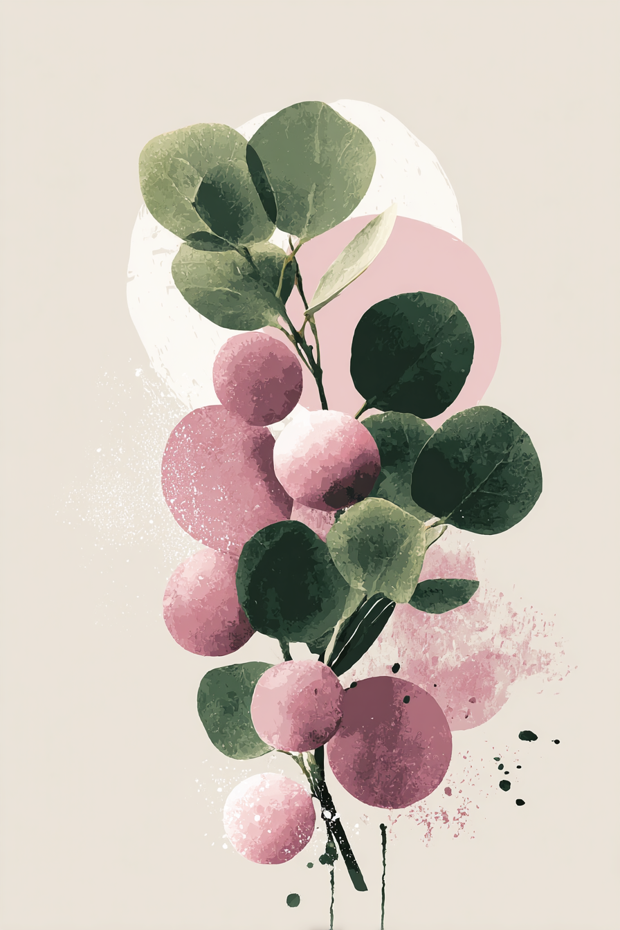 Skandenavisch Botanische Illustration Blaetter Und Fruechte | Skandinavisch | Einrichtungsstile