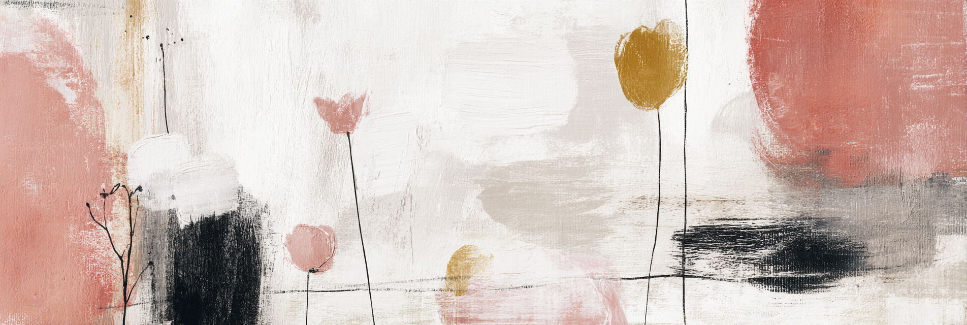 Skandenavisch Abstrakte Blumen Kunst Minimalistisch | Skandinavisch | Einrichtungsstile